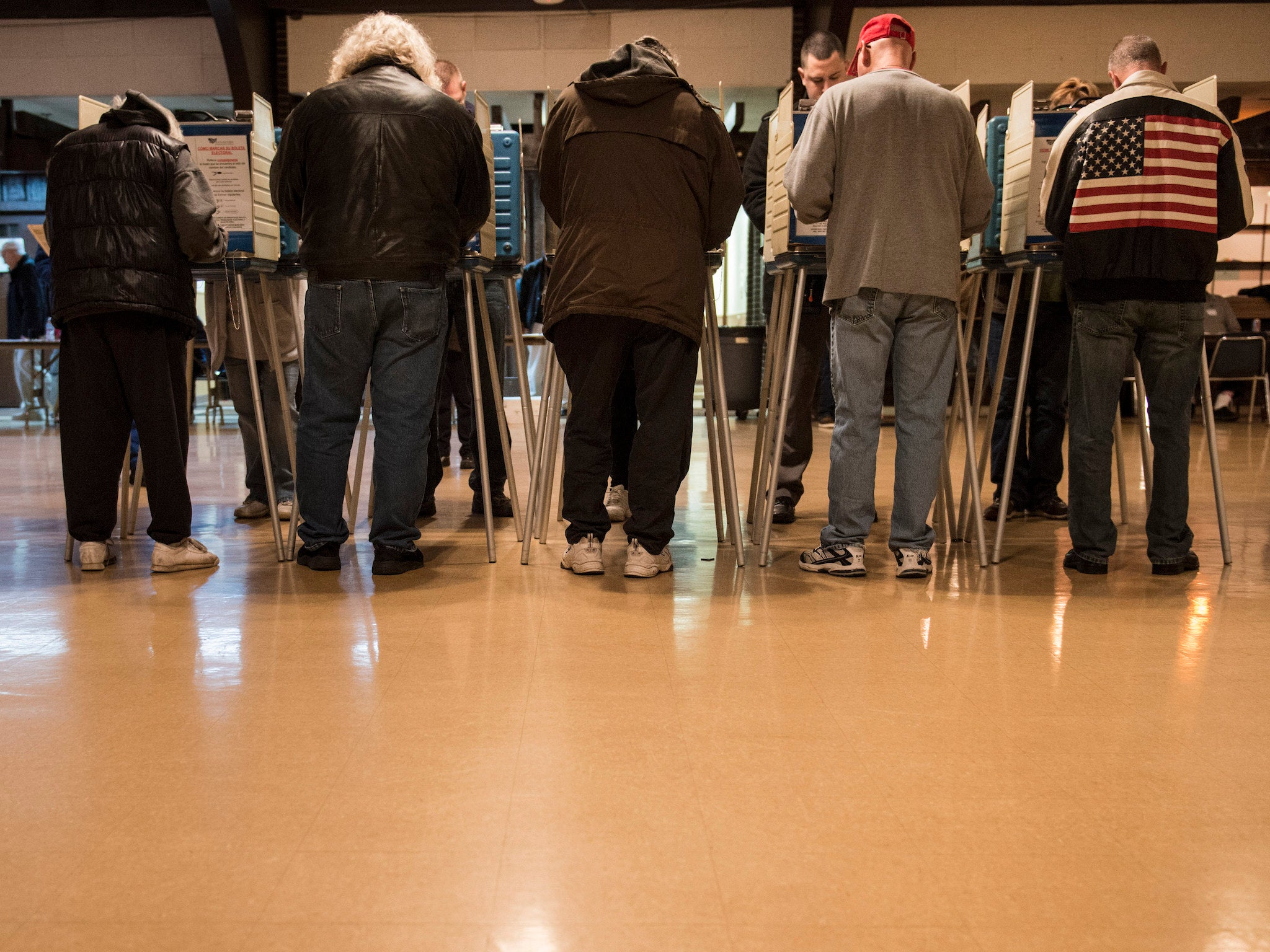 People in Cleveland casting their vote in the 2012 presidential election