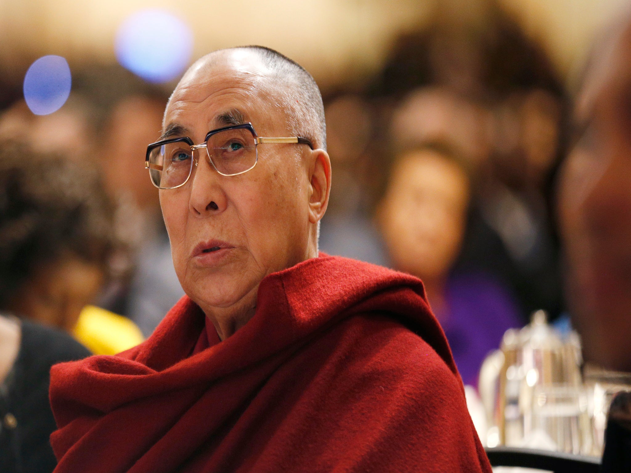 The Dalai Lama attended the prayer breakfast meeting in Washington