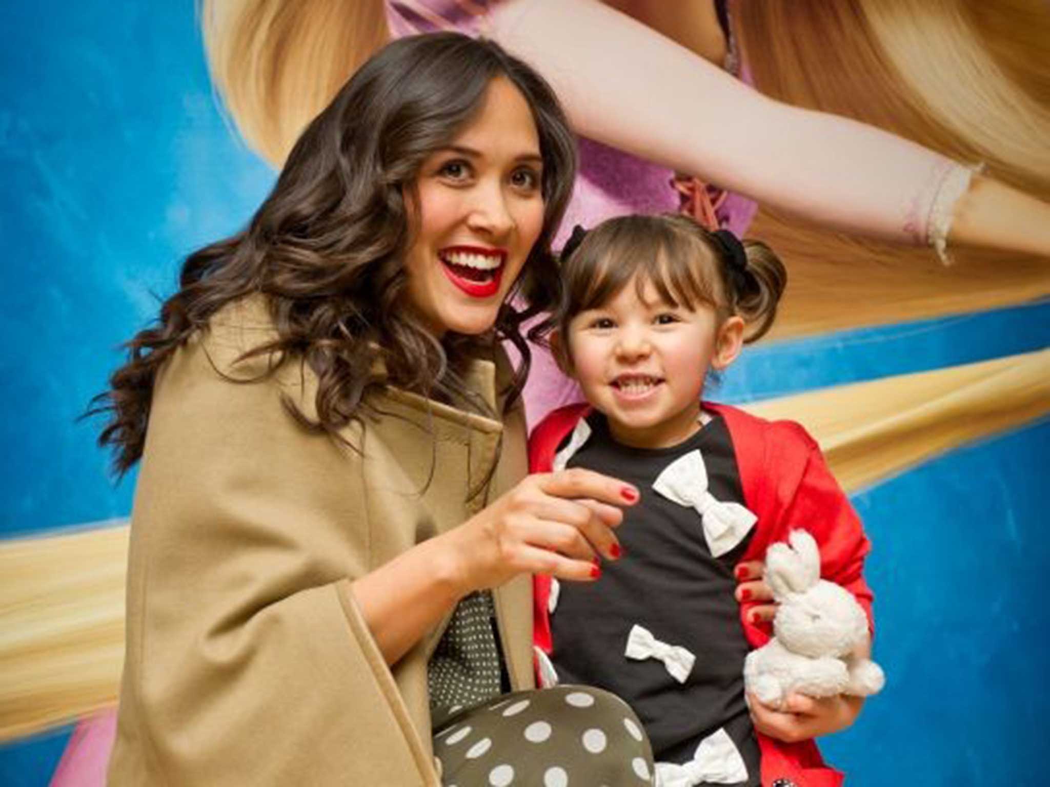 Myleen Klass and her daughter Ava attend the UK film premiere of ‘Tangled’