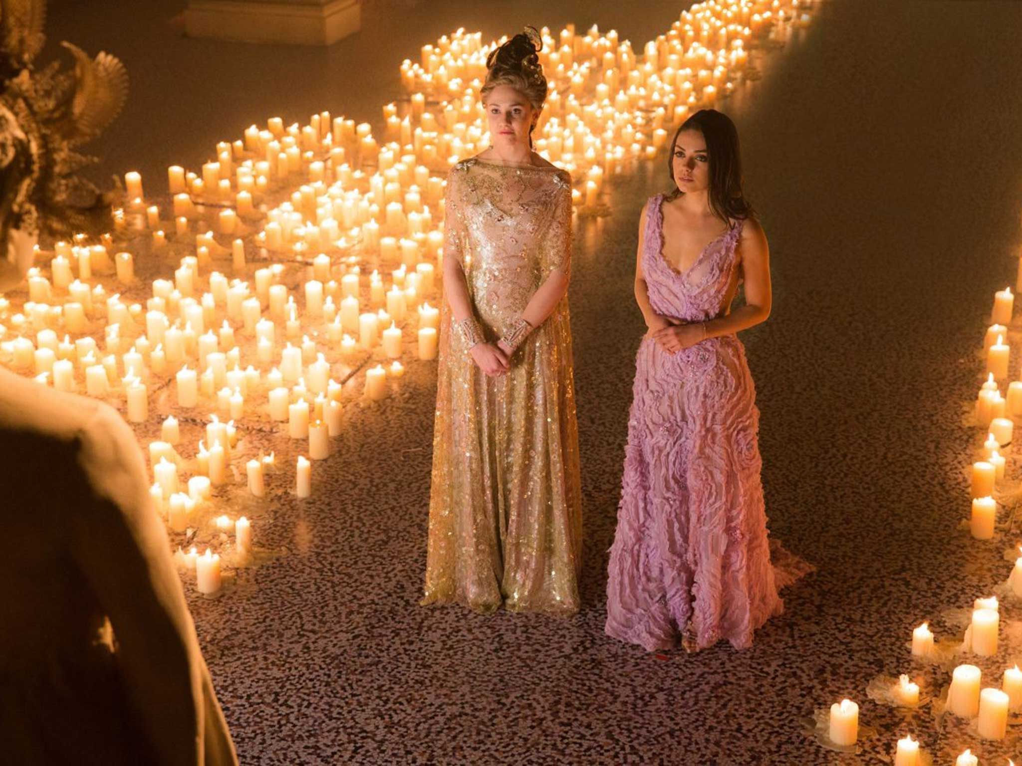 Tuppence Middleton and Mila Kunis in the Wachowskis’ glossy but hammy ‘Jupiter Ascending’