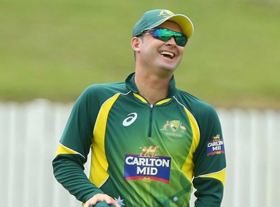 Michael Clarke batted for 47 minutes and even bowled two overs against a Bangladesh XI at Allan Border Field yesterday