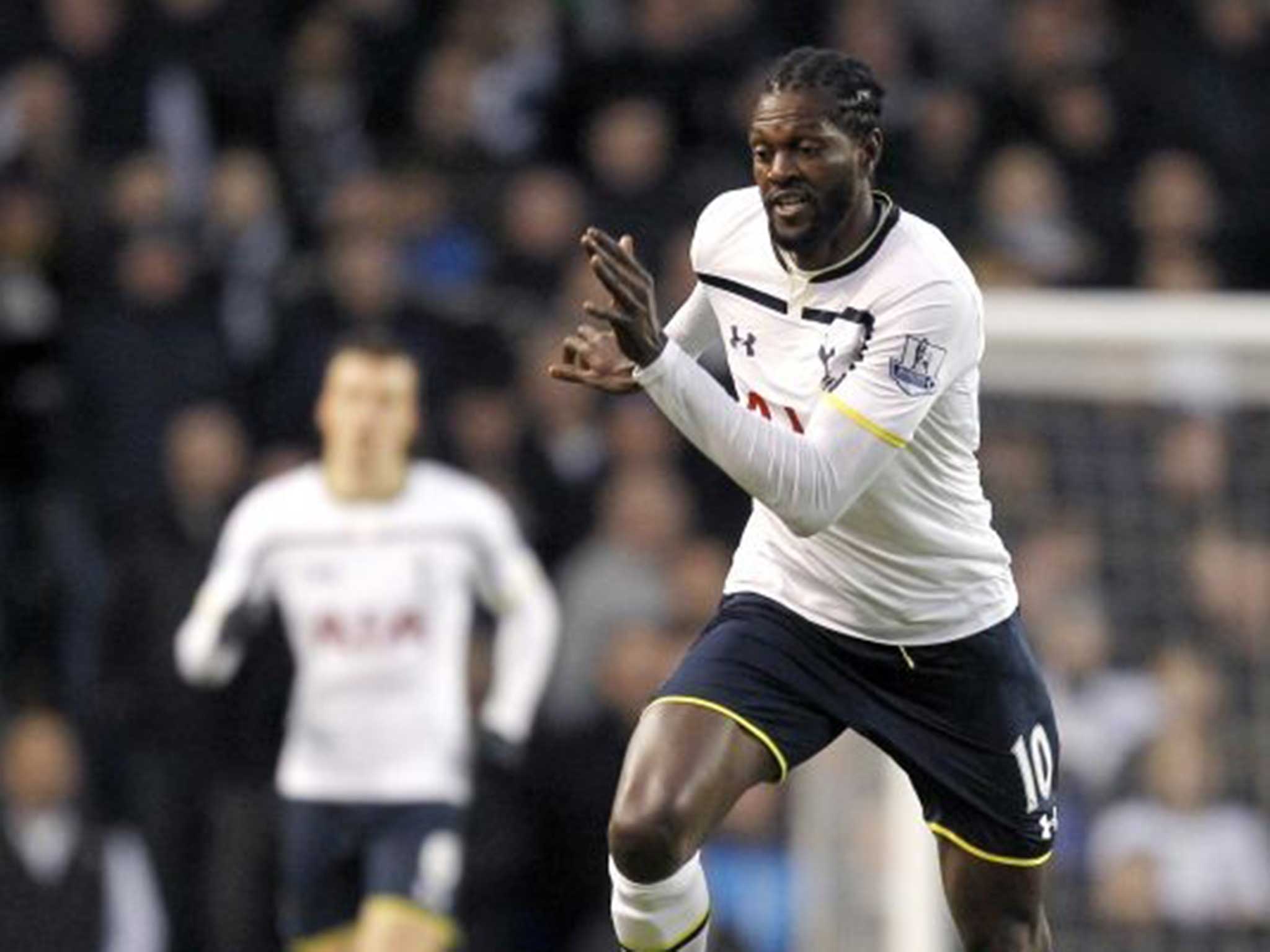 Emmanuel Adebayor has been booed by Spurs fans over his criticism of the home support