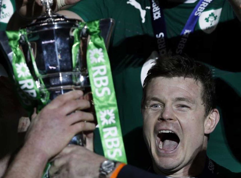 Ireland celebrates winning the 2014 Six Nations