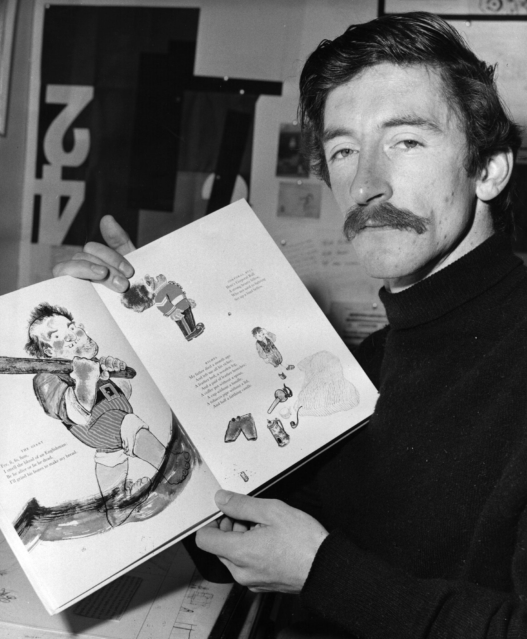 Briggs in 1967 with his book 'Mother Goose Treasury'