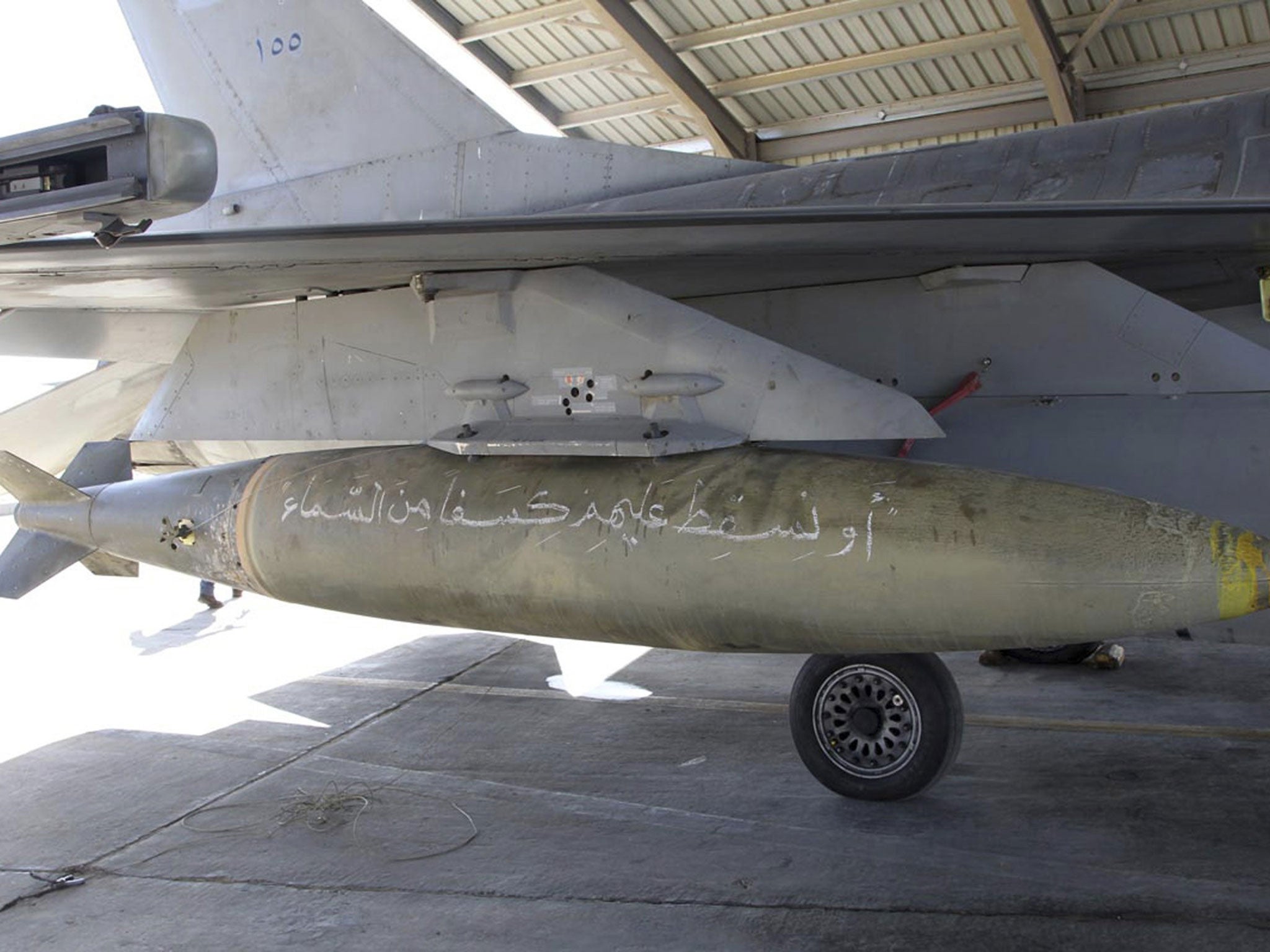 Pilots chalked messages on to missiles before the planes set off to strike Isis in Raqqa