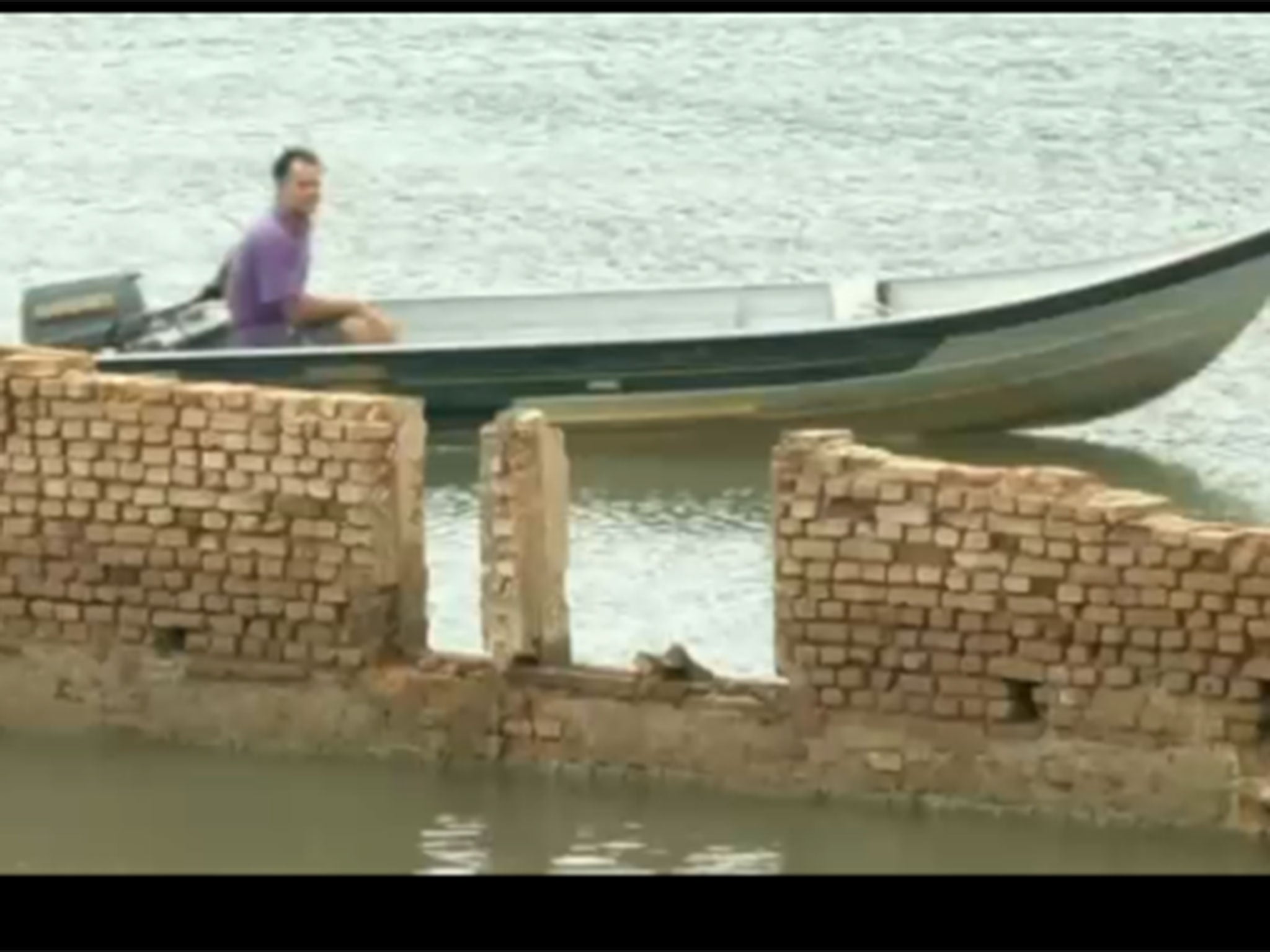 The town was rediscovered after water levels dropped in the Sao Paulo