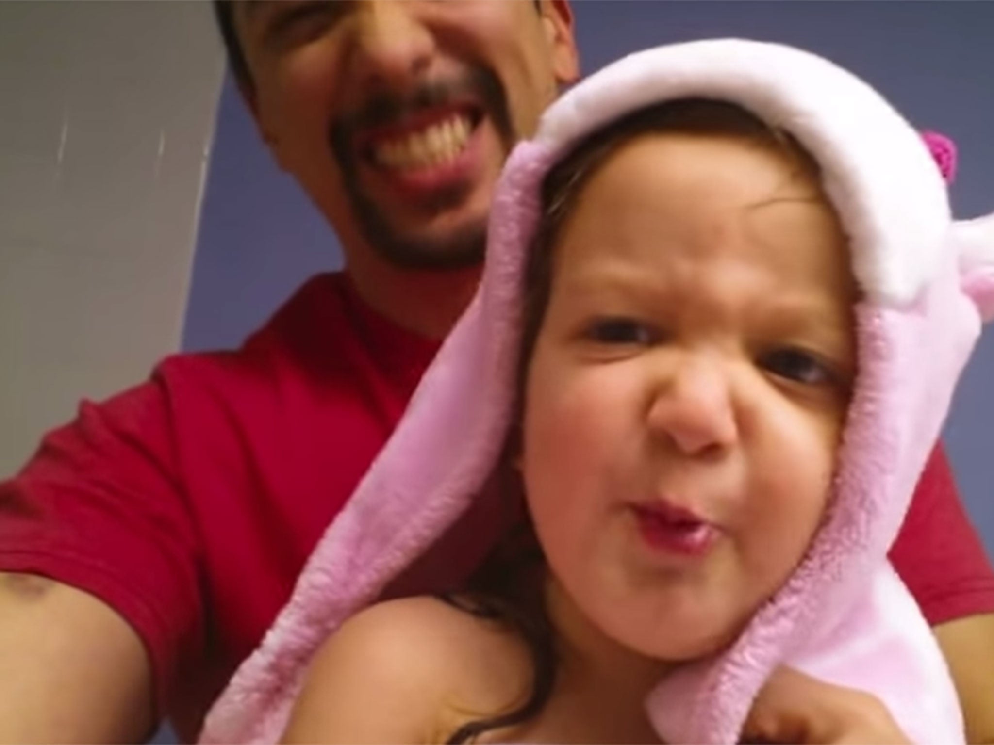 Two-year-old recites the alphabet to heavy heavy metal