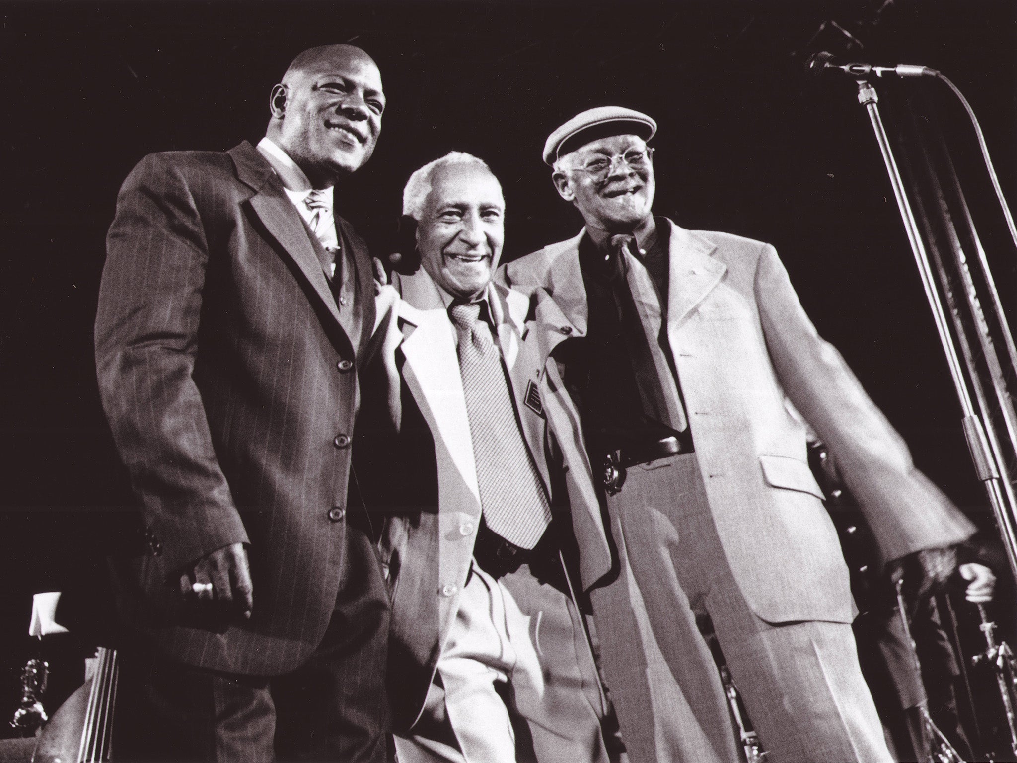 Still standing: Jesus Aguaje Ramos, Ruben Gonzalez and Ibrahim Ferrer in 2000