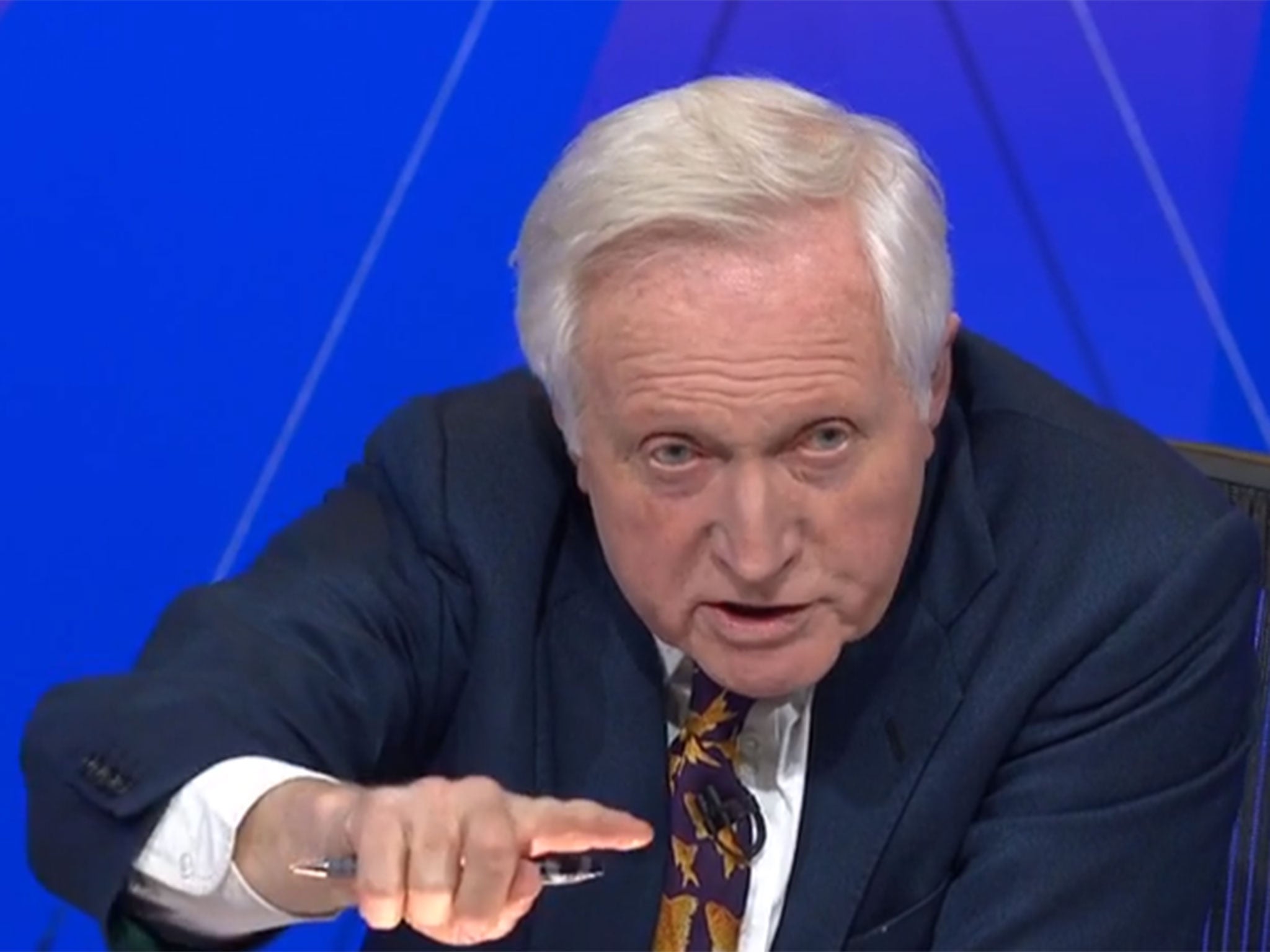 David Dimbleby tried to instil calm during the heated debate.