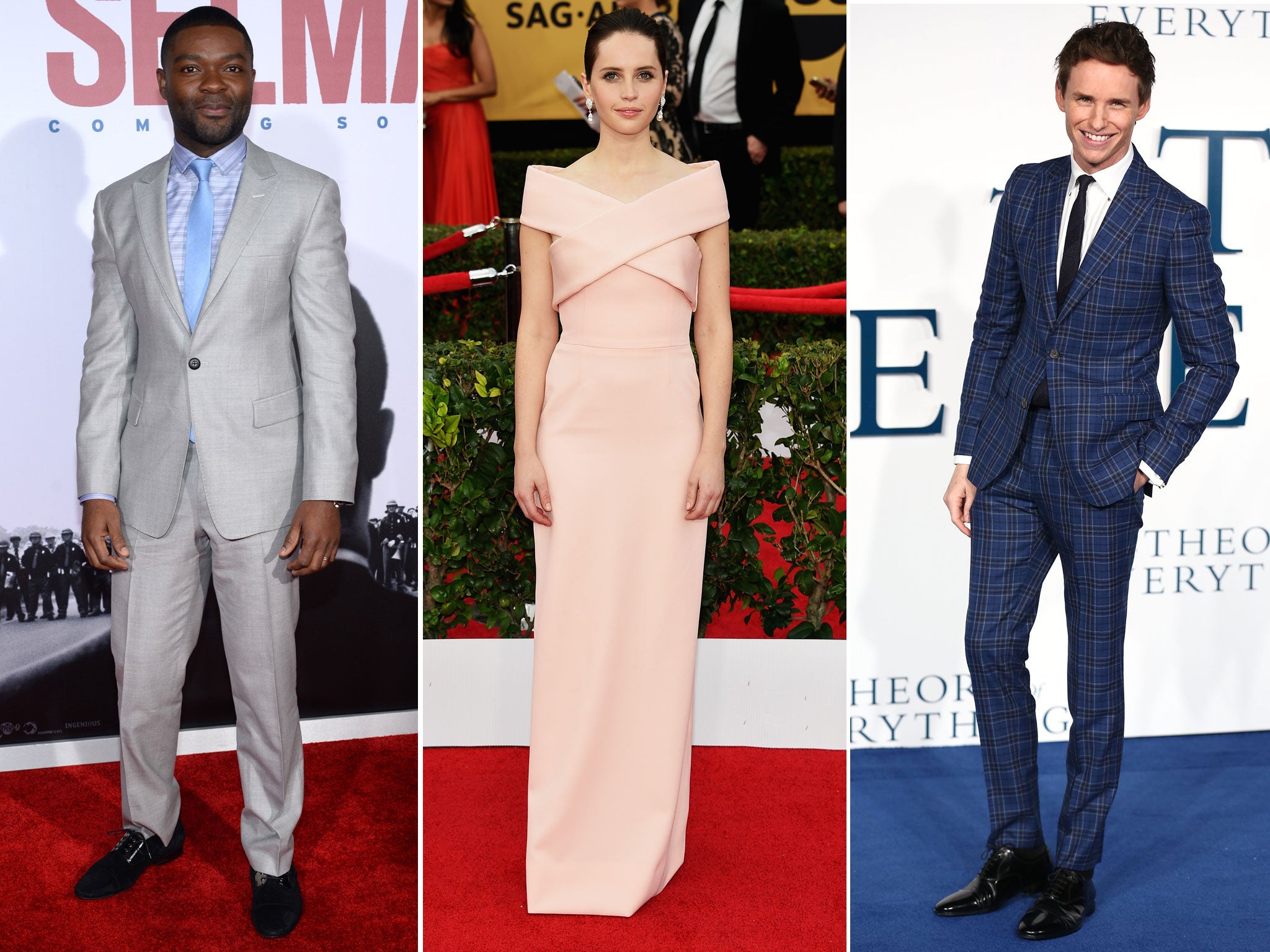 David Oyelowo, Felicity Jones and Eddie Redmayne are three of the five Brits included in the 'Vanity Fair' Hollywood gatefold