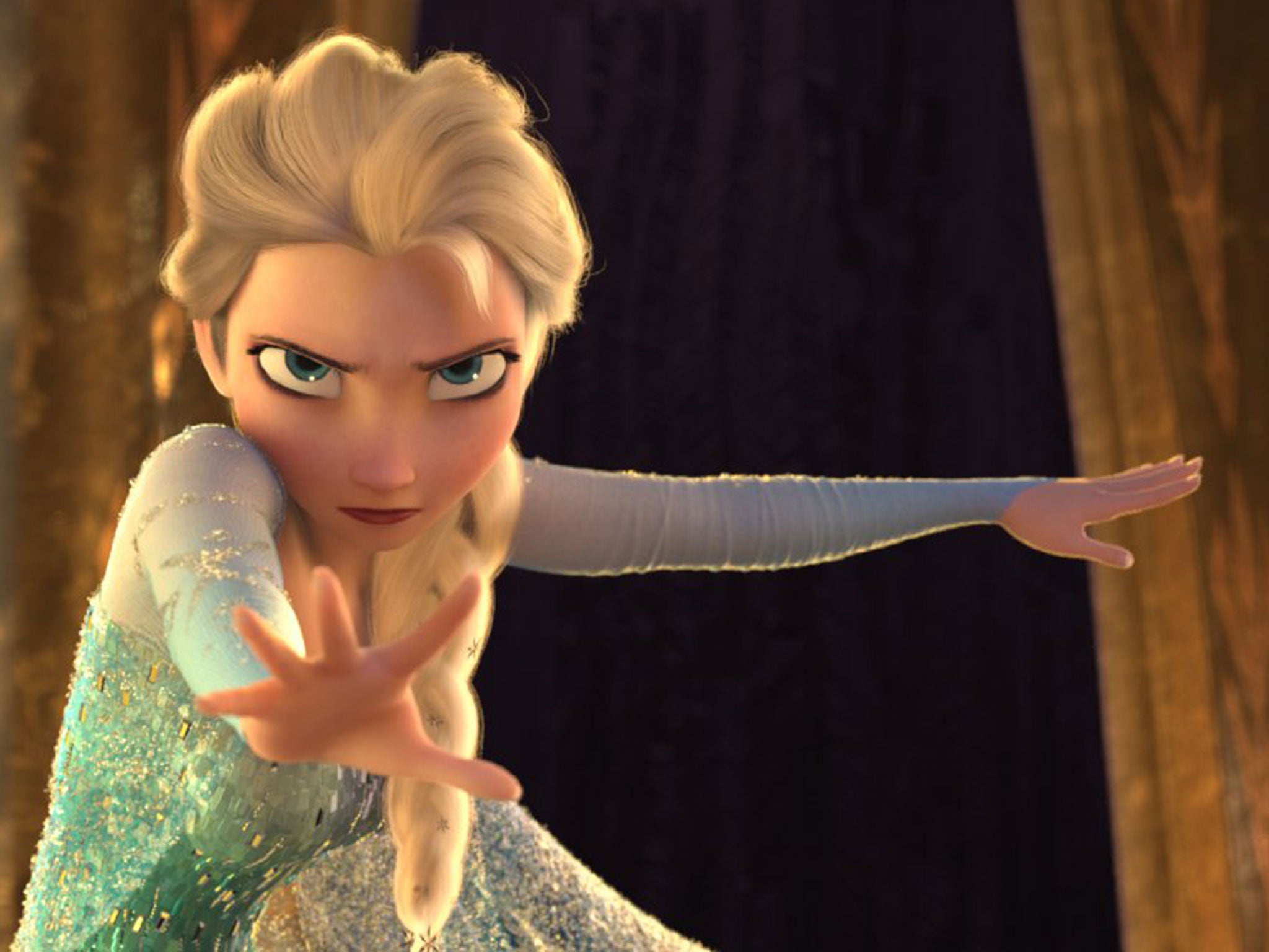 Elsa in Disney's highest-grossing animated movie, Frozen