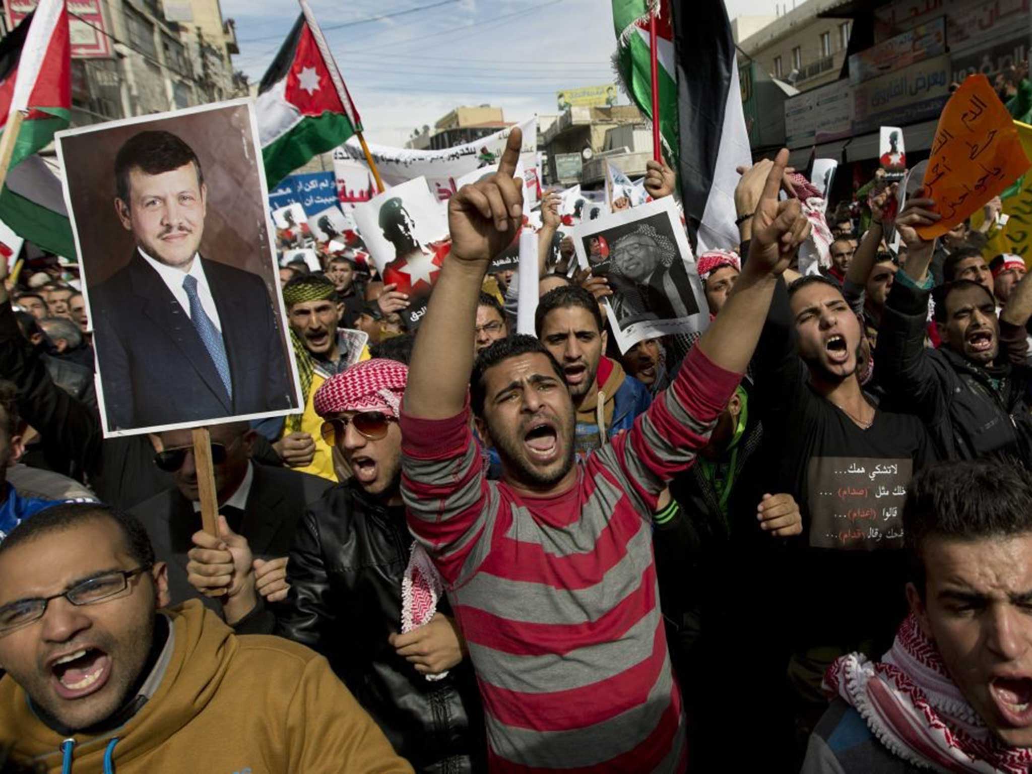 Protesters take to the streets in Jordan: The mood in the nation has turned ugly following the brutal execution of a pilot by Isis