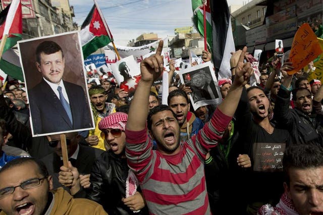 Protesters take to the streets in Jordan: The mood in the nation has turned ugly following the brutal execution of a pilot by Isis