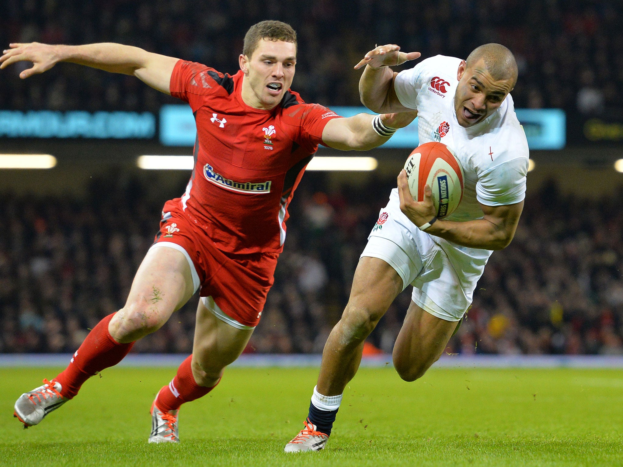 George North was partly at fault for England's second try, scored by Jonathan Joseph
