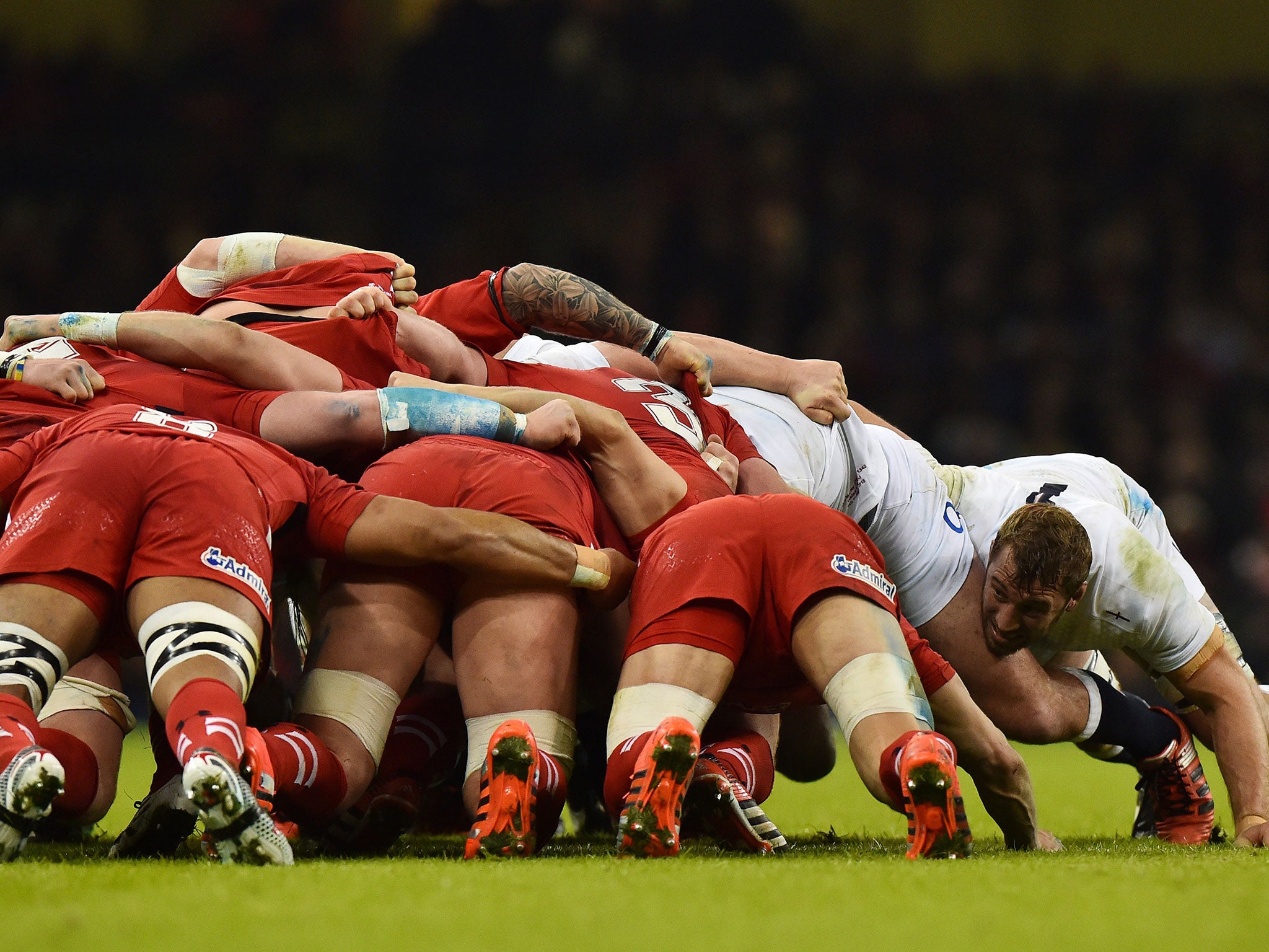 England had a clear advantage in the scrum