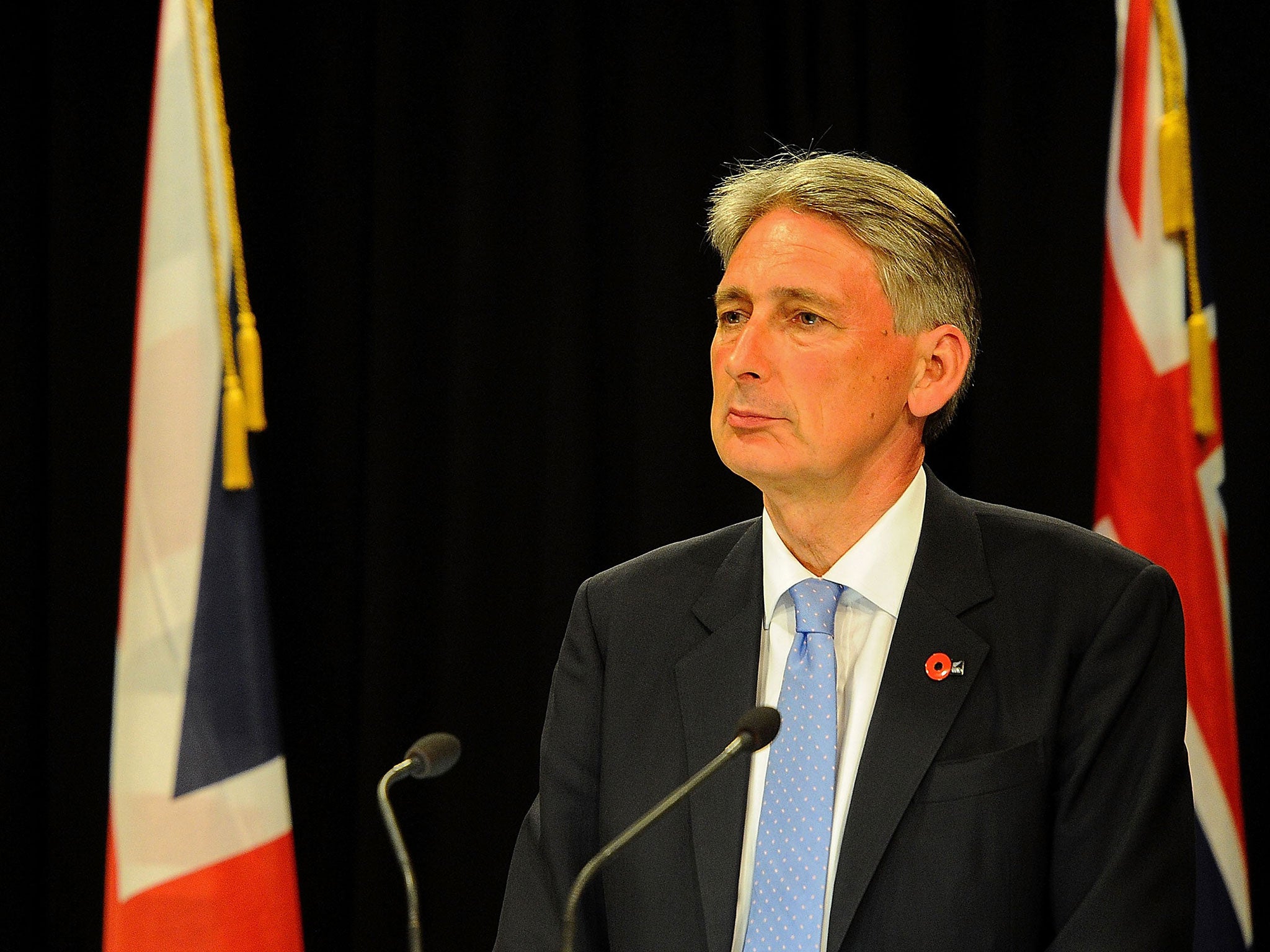 UK Foreign Secretary, Philip Hammond, speaks to the media in Wellington, New Zealand, 3 February, 2015