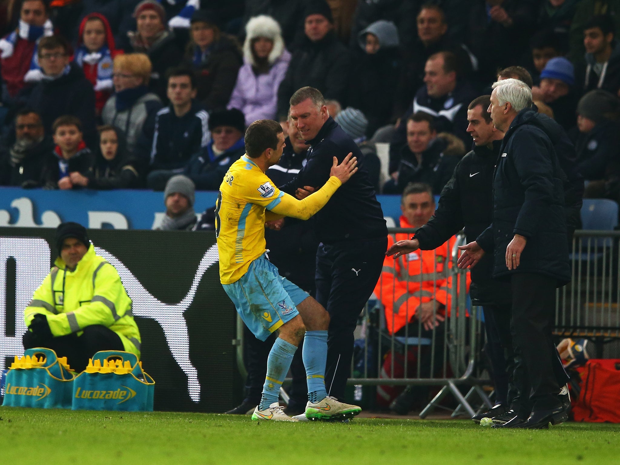 Nigel Pearson and James McArthur were involved in an altercation