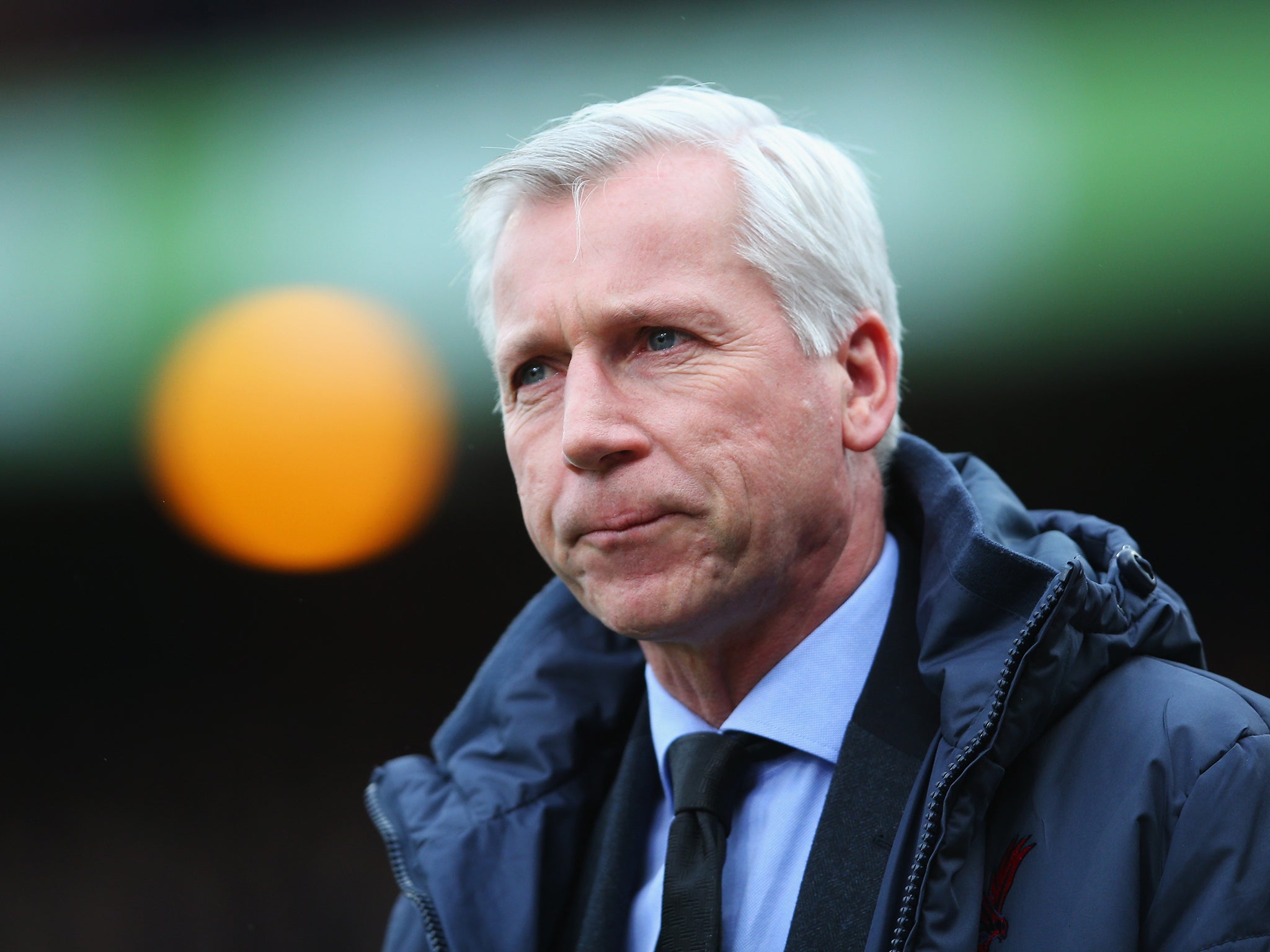 Crystal Palace manager Alan Pardew looks on from the touchline