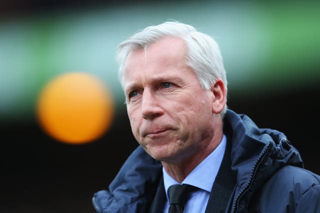 Crystal Palace manager Alan Pardew looks on from the touchline
