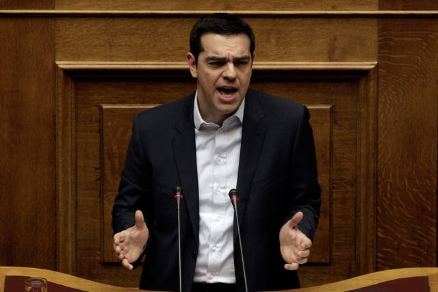 Alexis Tsipras addresses the Greek parliament ahead of EU meetings this week