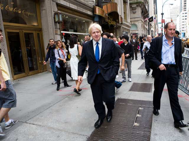 Boris Johnson in New York in 2009. The Mayor of London is boosting his international credentials in the US with a six-day tour