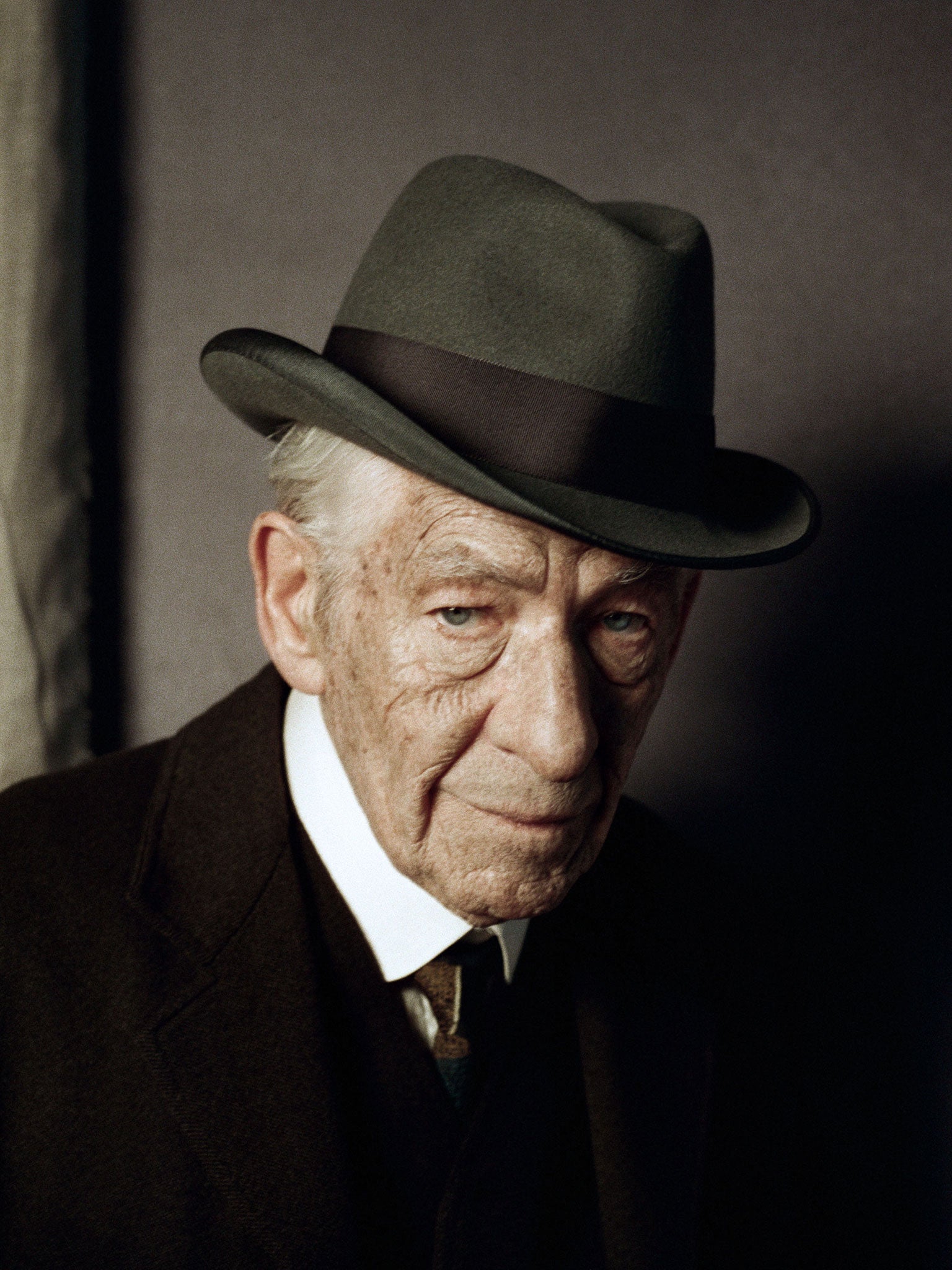 Sir Ian McKellen portrays the 93-year-old Sherlock Holmes