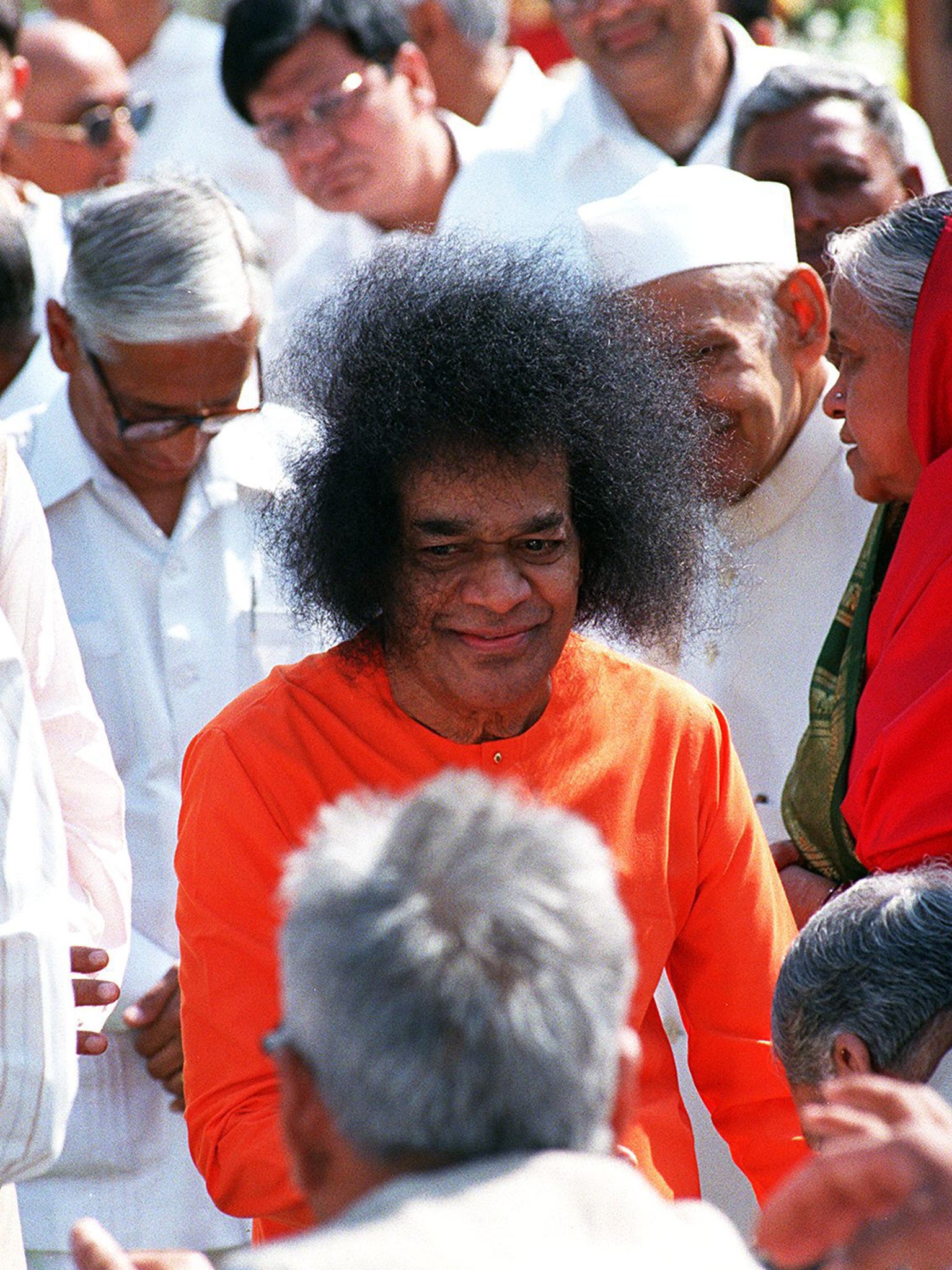 Indian religious guru Sathya Sai Baba.
