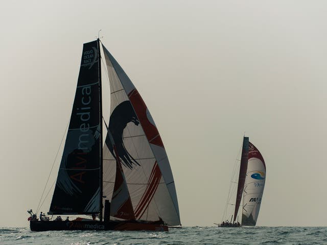 A generic shot of the Volvo Ocean Race earlier this month