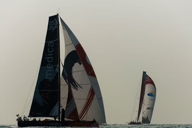 A generic shot of the Volvo Ocean Race earlier this month