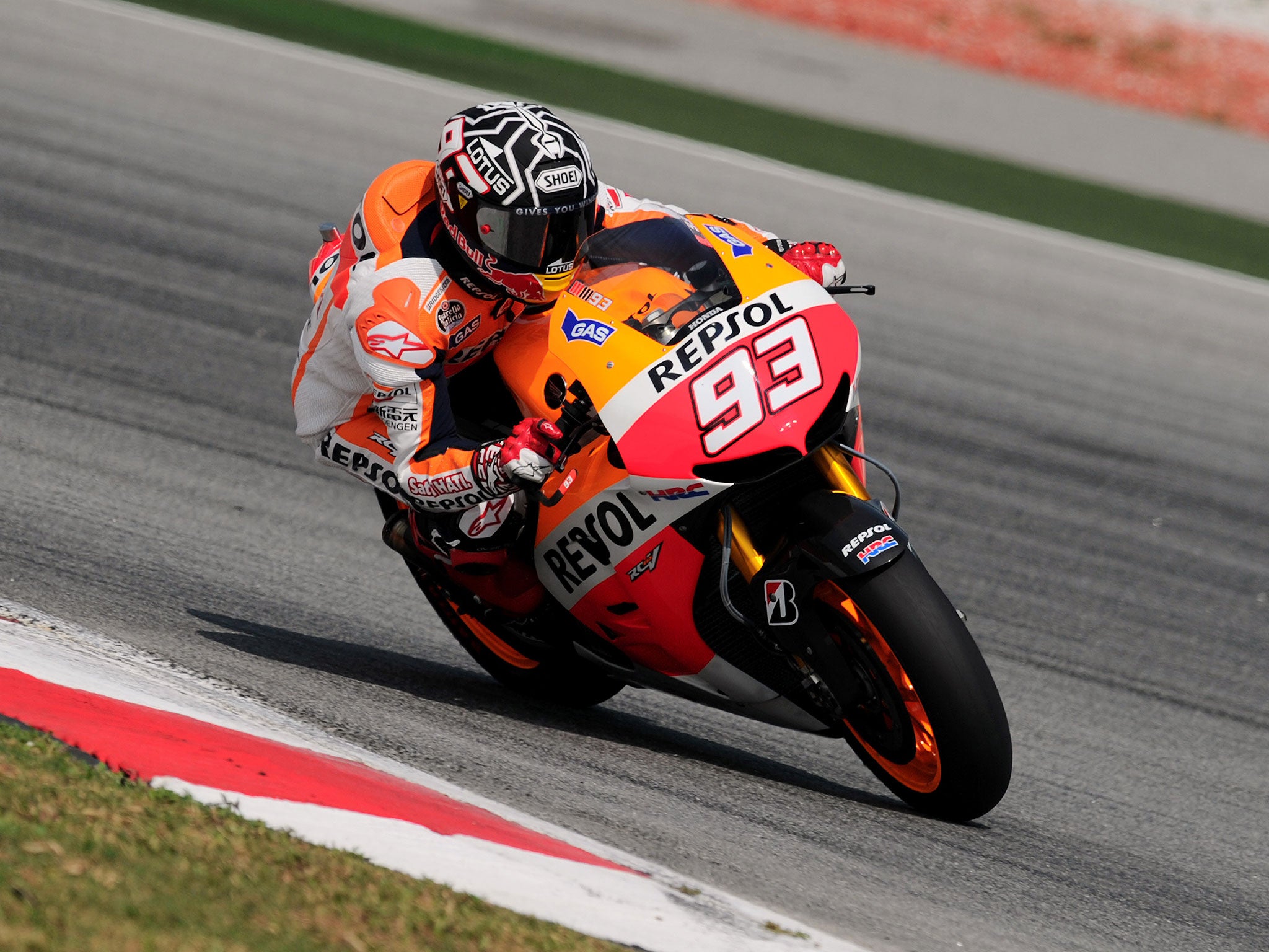 Marc Marquez set the fastest time over the three-day test