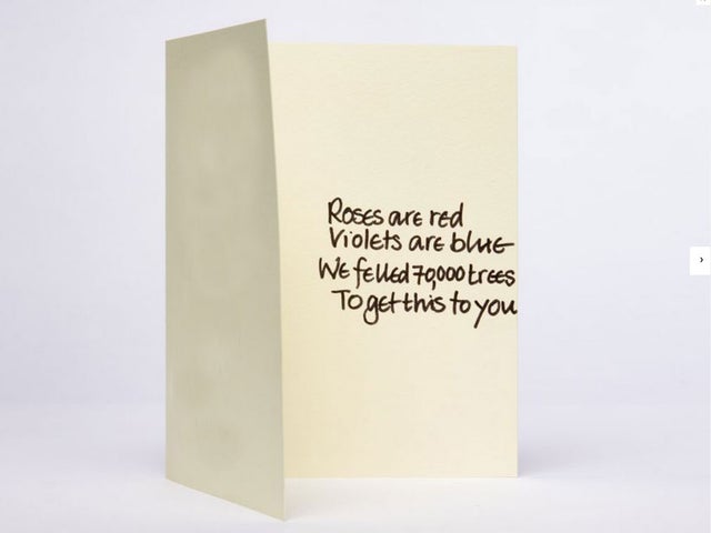 Funny valentines cards from etsy and beyond Valentine's Day cards made from illegally and unsustainably sourced