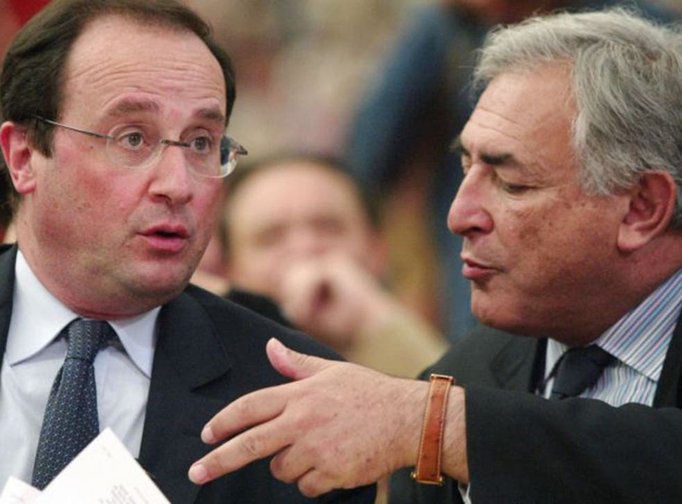 DSK and  Mr Hollande in 2005; the future President asked for guidance on economic policy