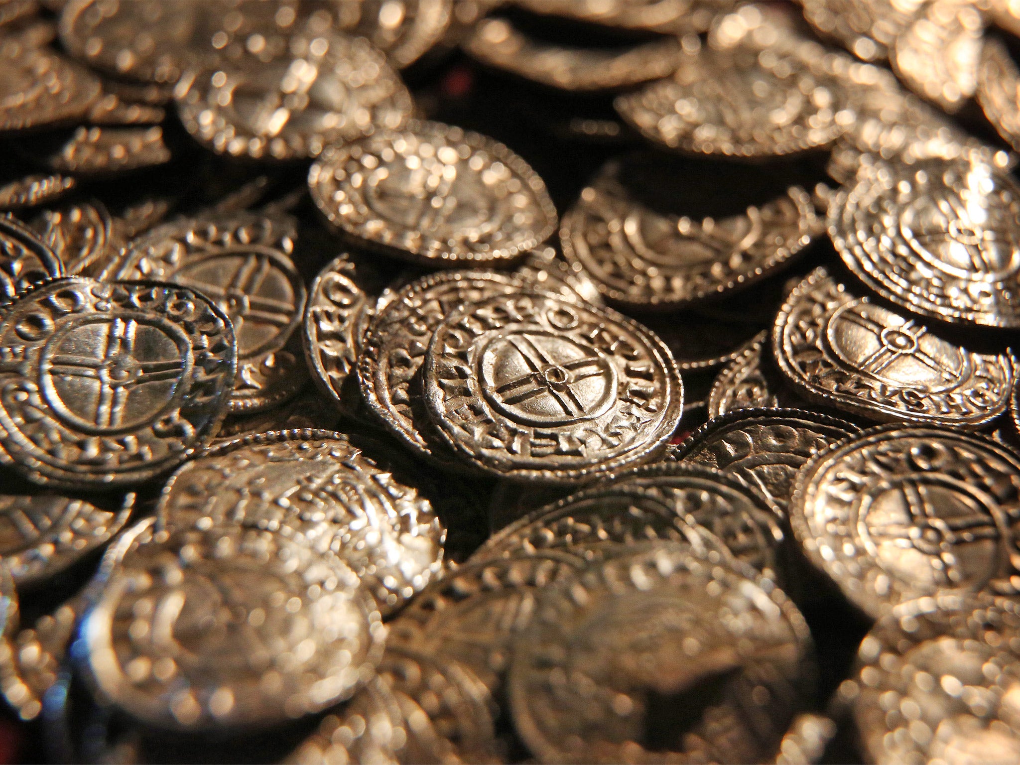 The silver Anglo-Saxon coin hoard containing around 5,200 items was discovered in Lenborough in December
