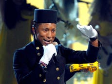 Pharrell Williams only non-white Brit winner as British music awards follows Oscars 'white wash'
