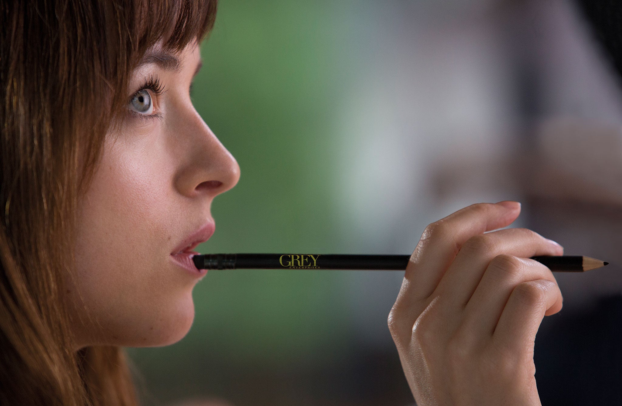 Dakota Johnson as Anastasia Steele in Fifty Shades of Grey