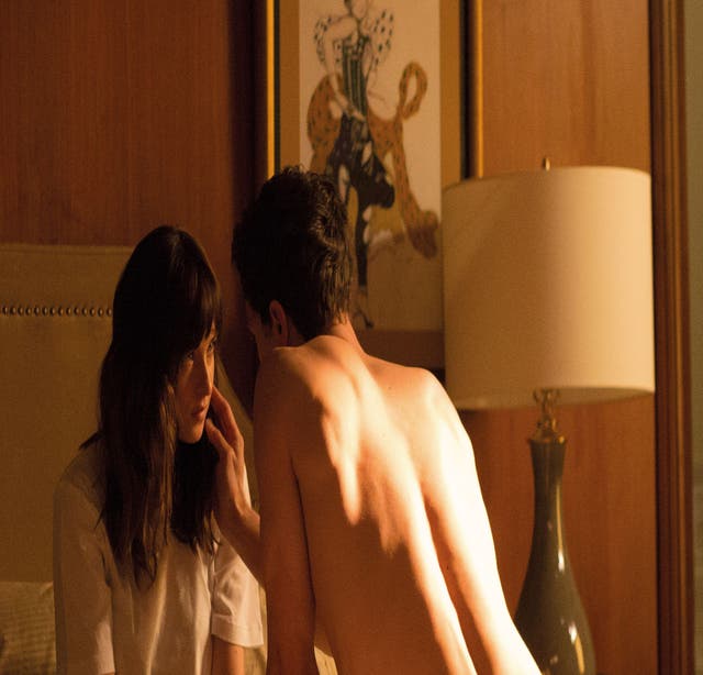Dakota Johnson and Jamie Dornan as Anastasia Steele and Christian Grey during a Fifty Shades sex scene