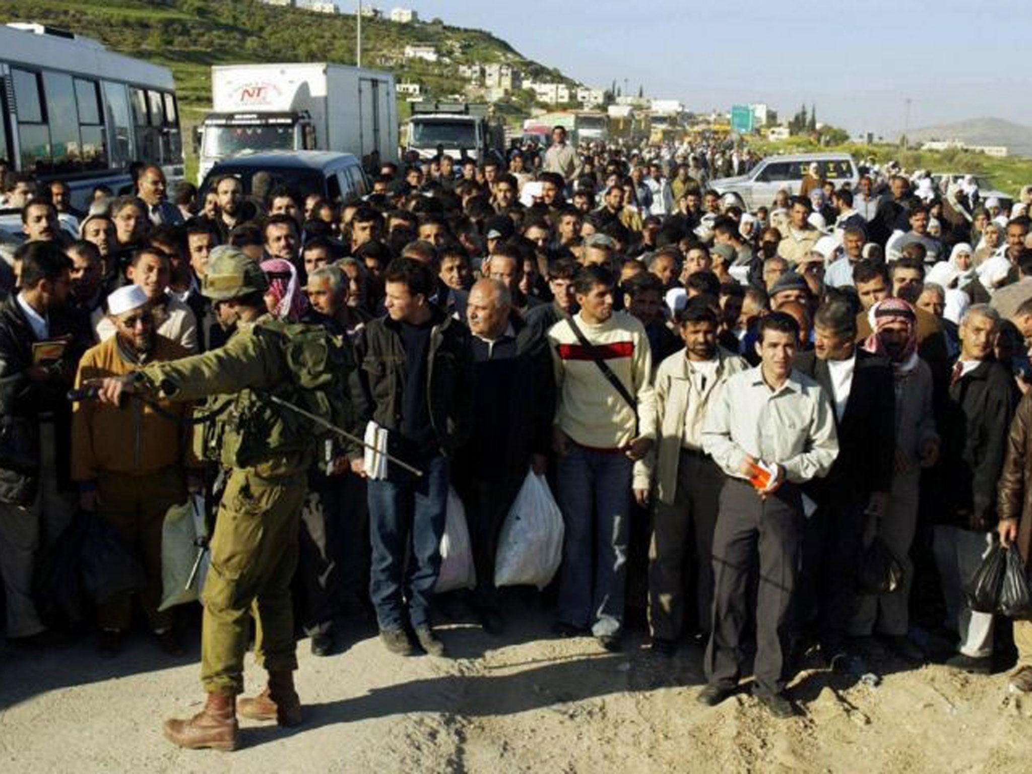 Tensions: Huwwara checkpoint in the West Bank city of Nablus