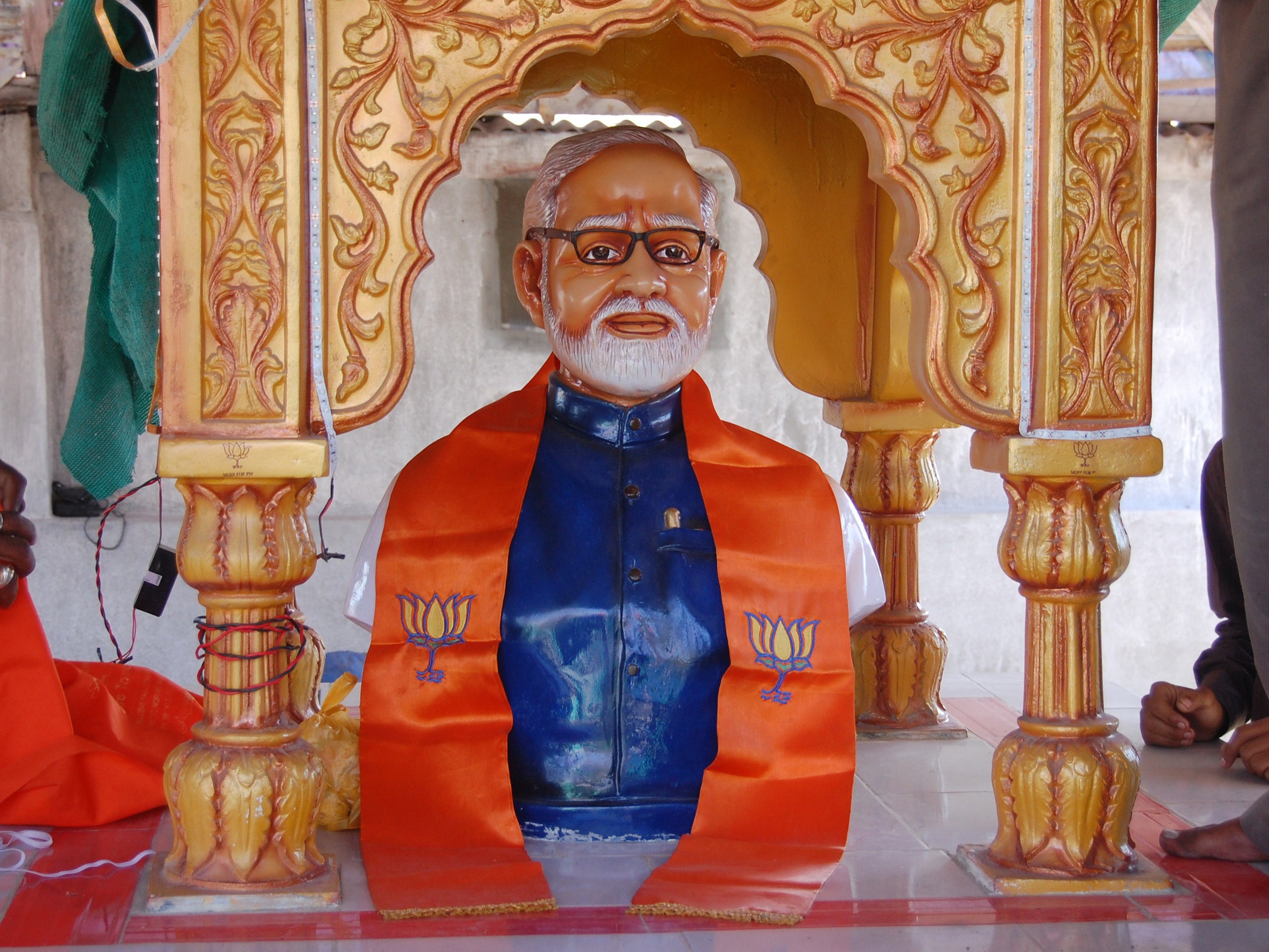 Modi was 'appalled' by the statue built to deify him