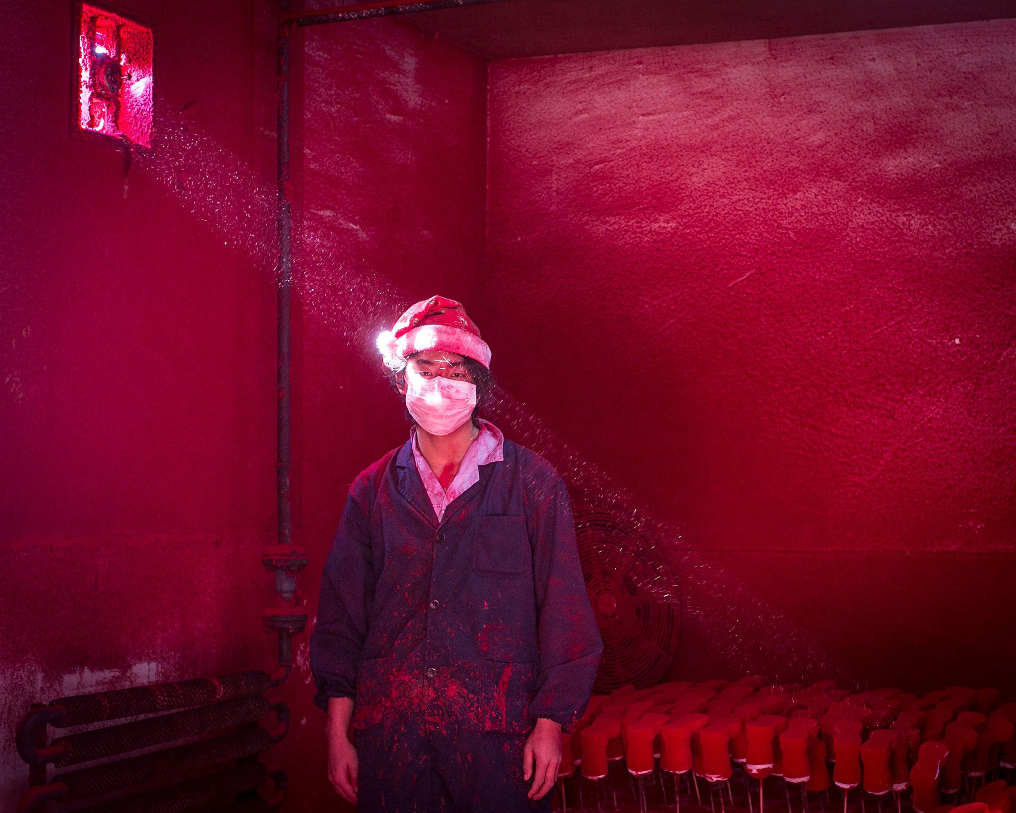Contemporary Issues runner-up: A worker at a Christmas decoration factory, in China