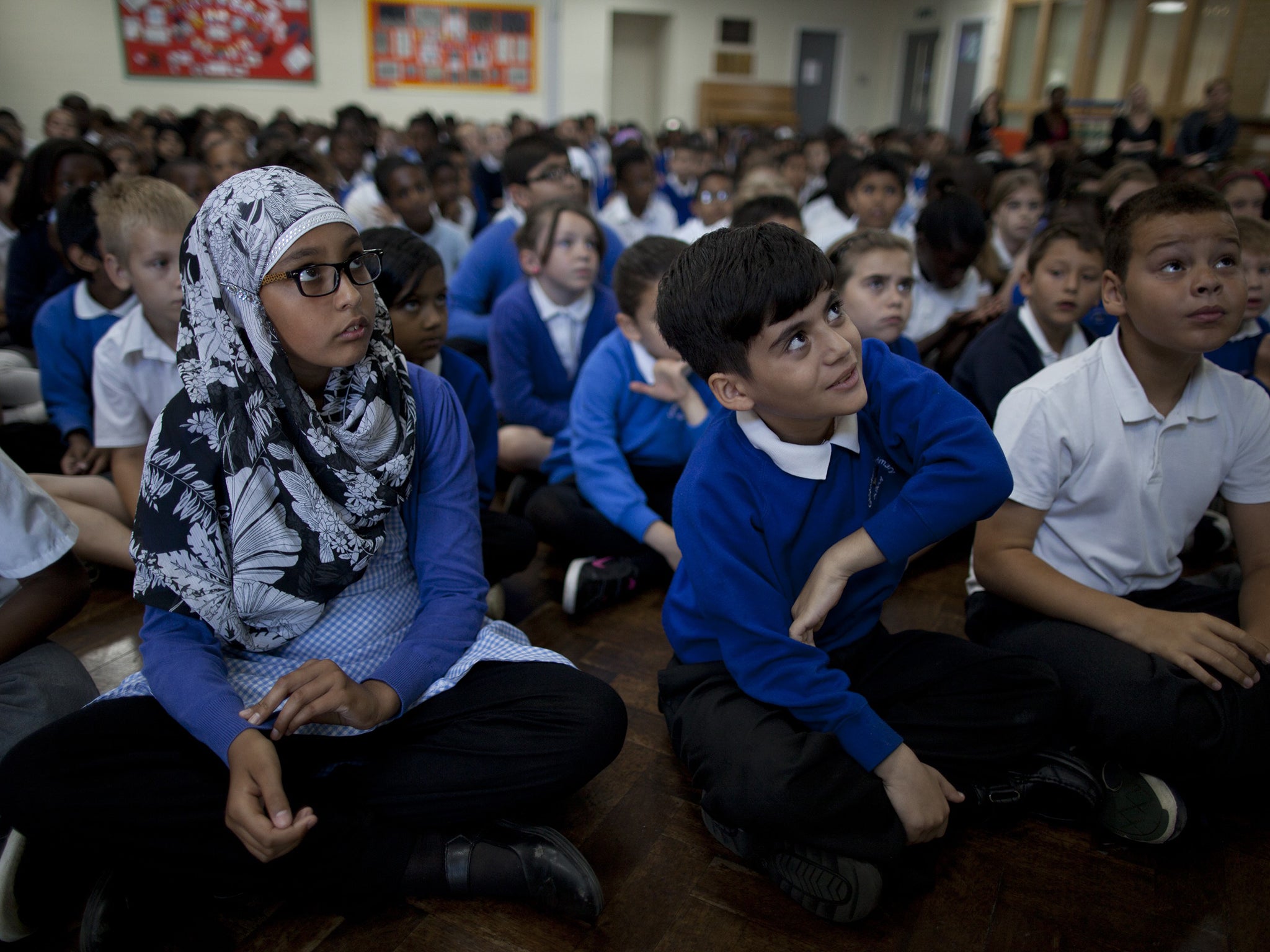 The kids are all right: pupils at the Gascoigne Primary in Barking, east London, featured in ‘Britain’s Biggest Primary School’