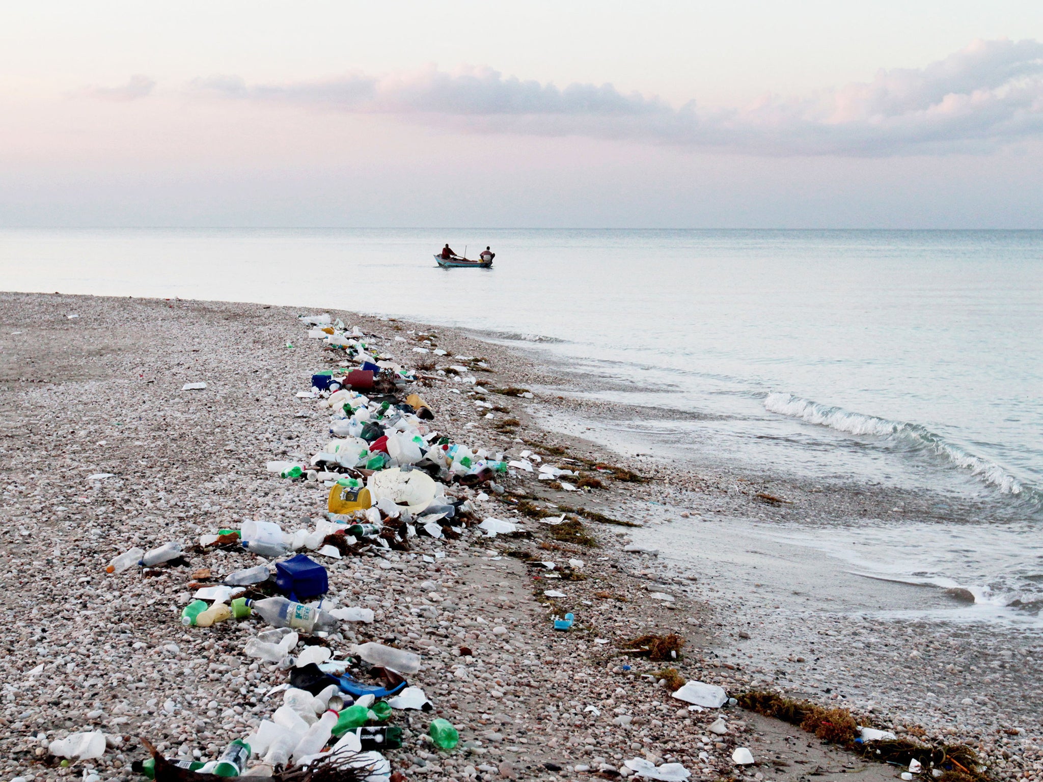 Marine debris and plastic pollution along the coastline of Haiti