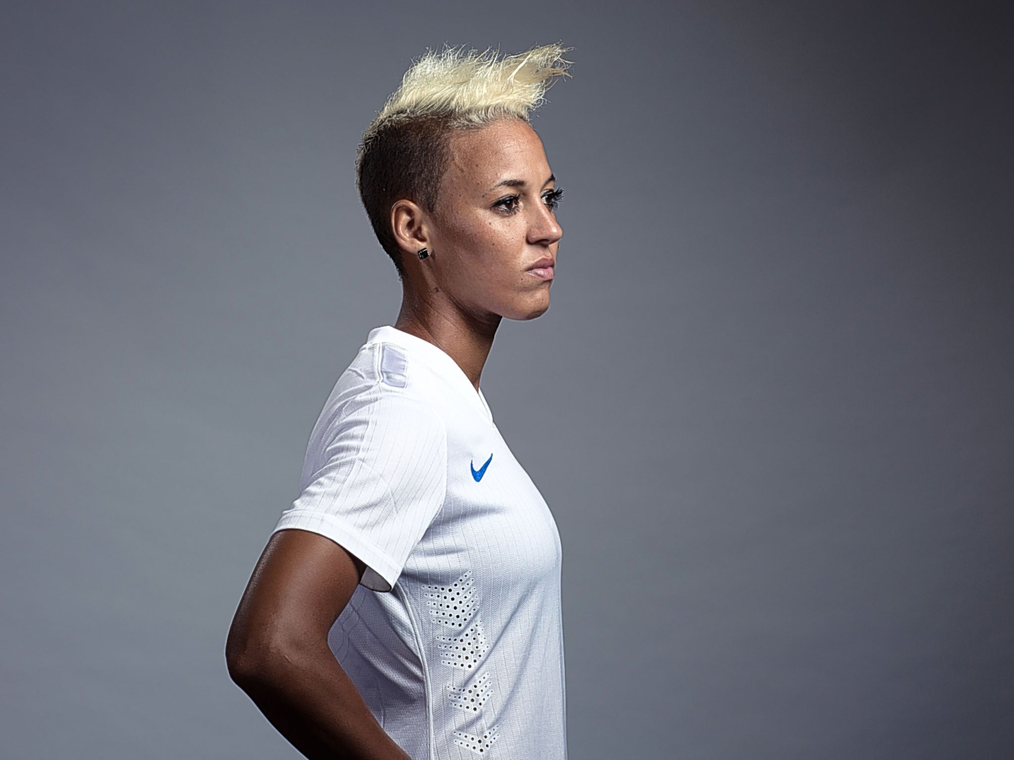 Lianne Sanderson was persuaded to return to the England team by manager Mark Sampson and recently rejoined Arsenal, having left in 2008