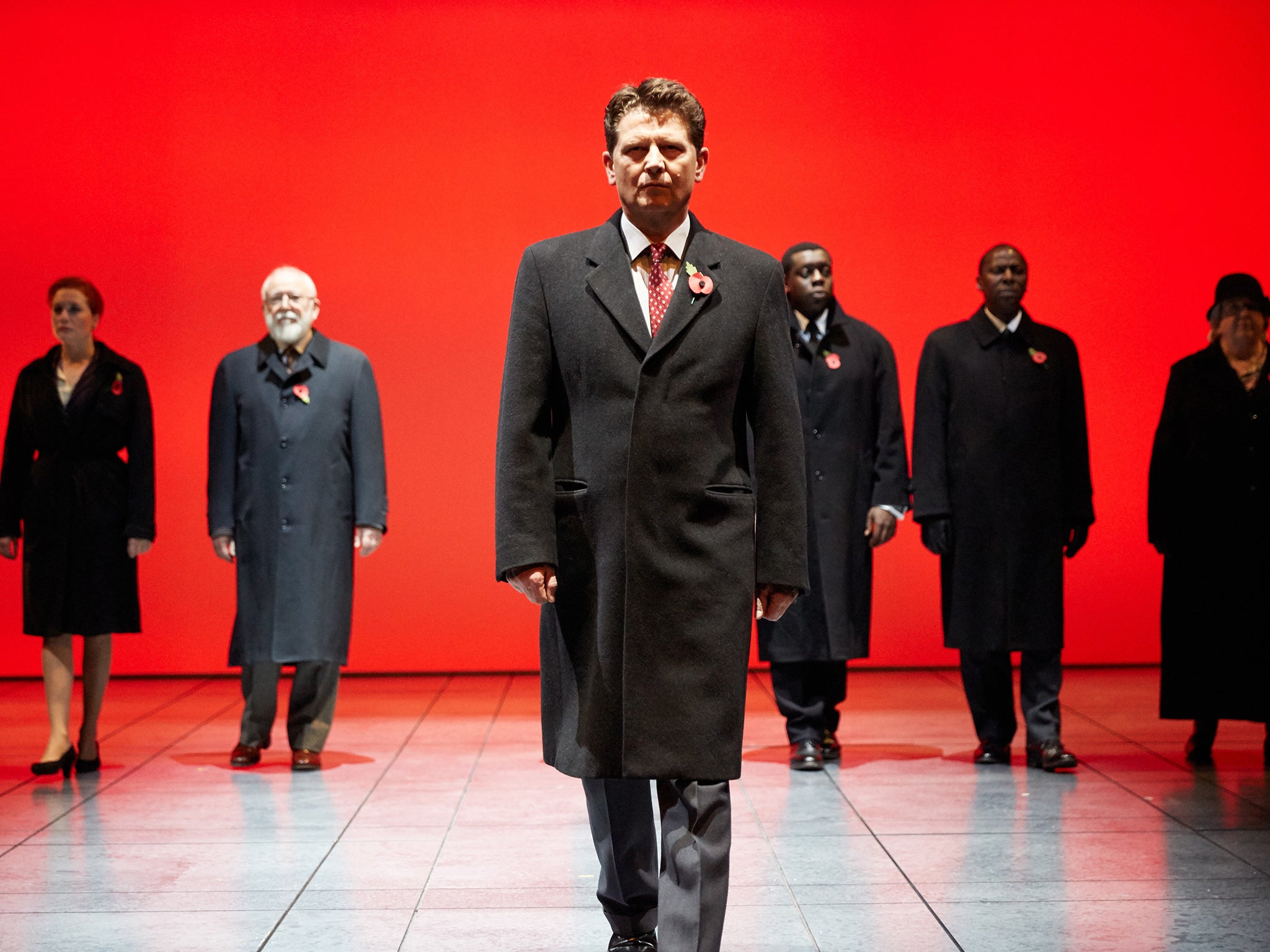 The revival of ‘The Absence of War’, starring Reece Dinsdale (left), has as many lessons for Labour