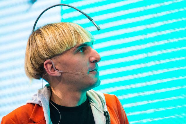Are we are the messed-up, conflicted product of asynchronous development? Northern Ireland-born contemporary artist 'Cyborg' Neil Harbisson presents his lecture 'hear colors' 