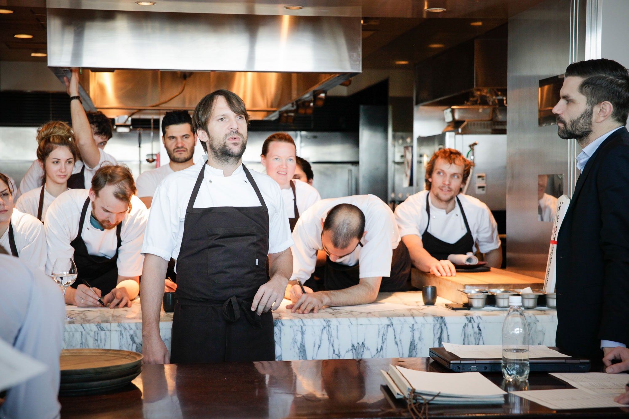 Redzepi gives his staff detailed briefings before each service, talking through any changes to the menu