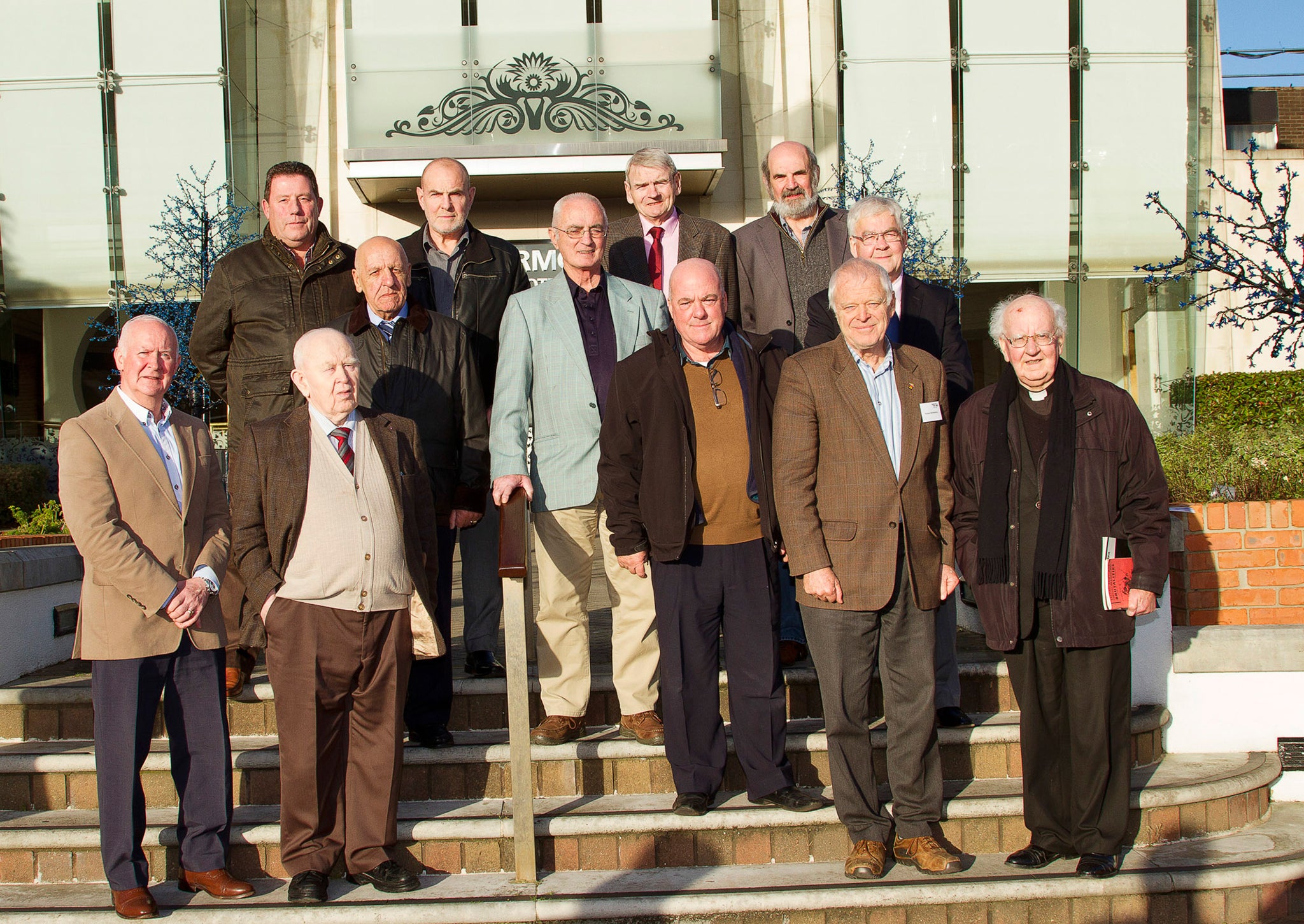 Twelve of the original "hooded men" who are being represented by Amal Clooney