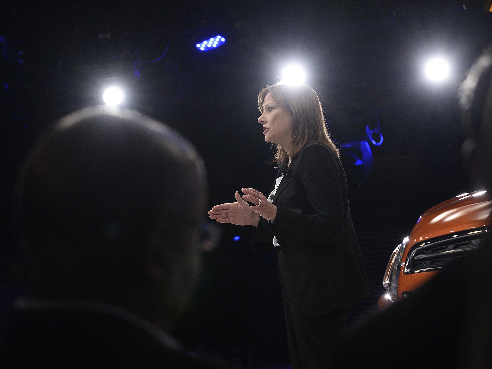 Mary Barra unveils the Chevrolet Trax last April, a few months after becoming General Motors’ first female chief executive