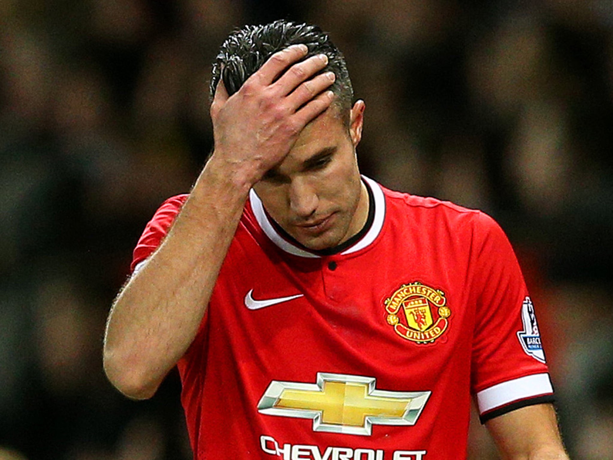 Robin van Persie is sidelined for Manchester United