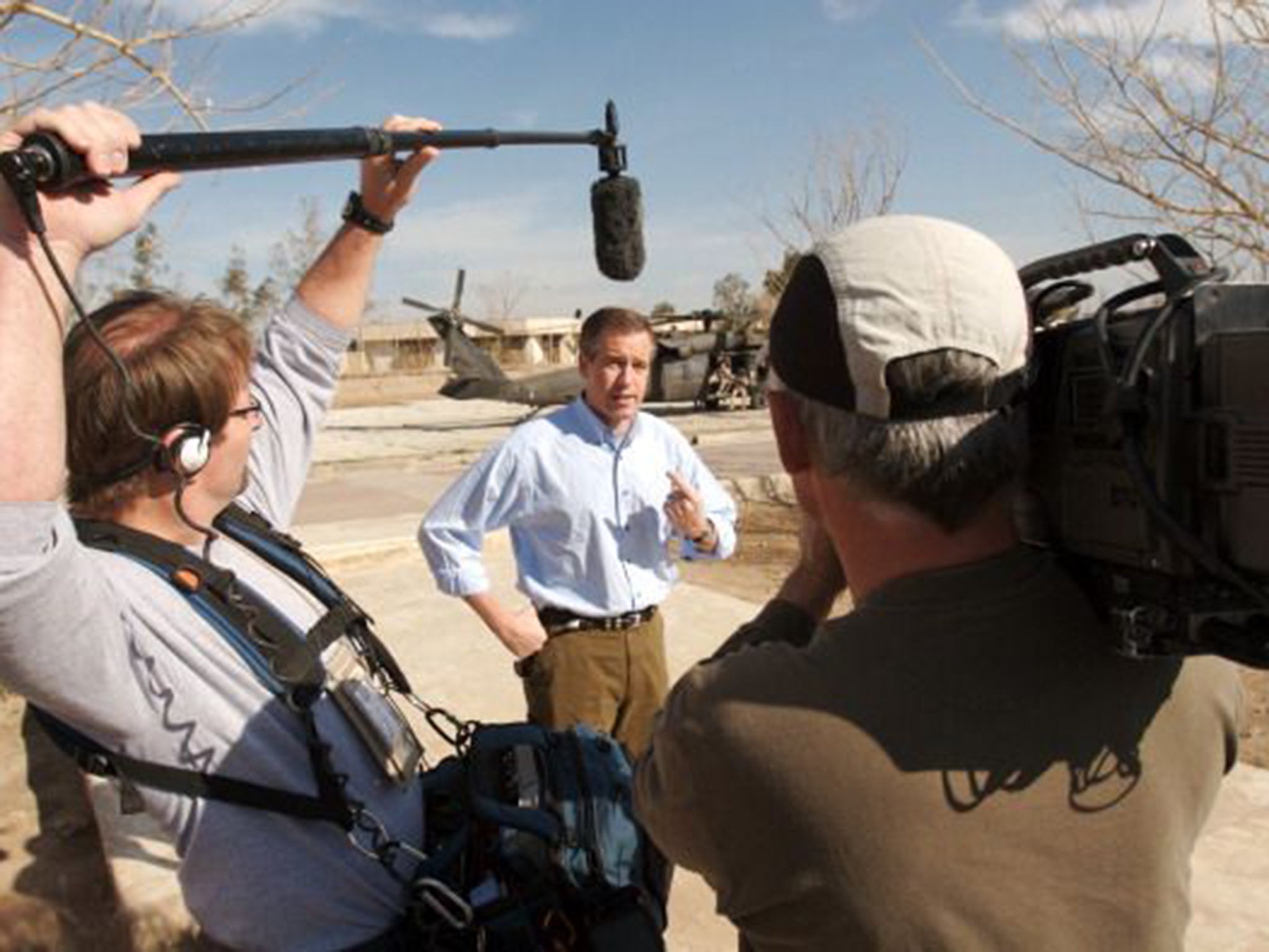 Brian Williams reporting from Iraq for NBC Nightly News