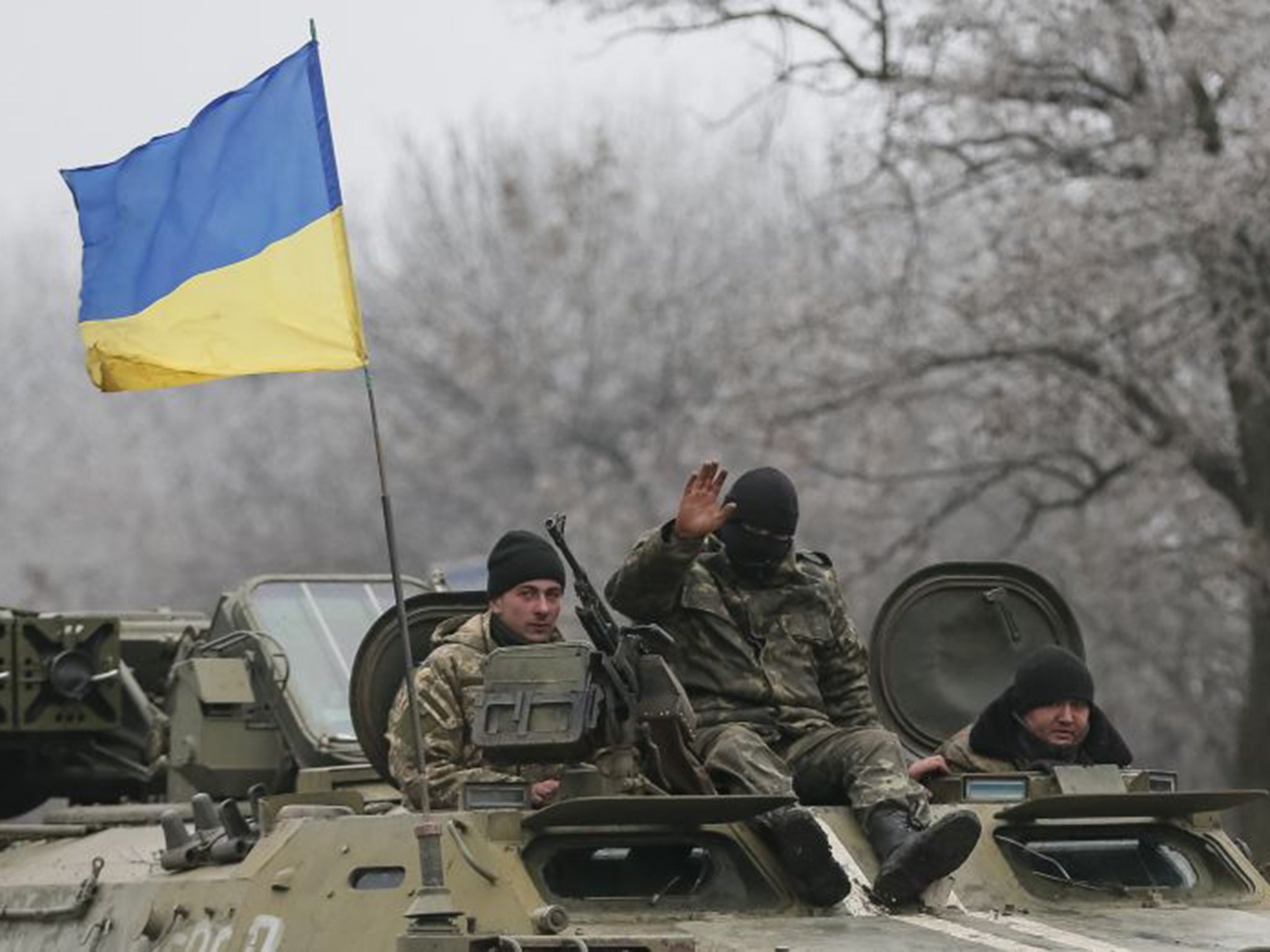 Ukrainian soldiers near Artyomovsk on Saturday as fighting intensified before the scheduled ceasefire